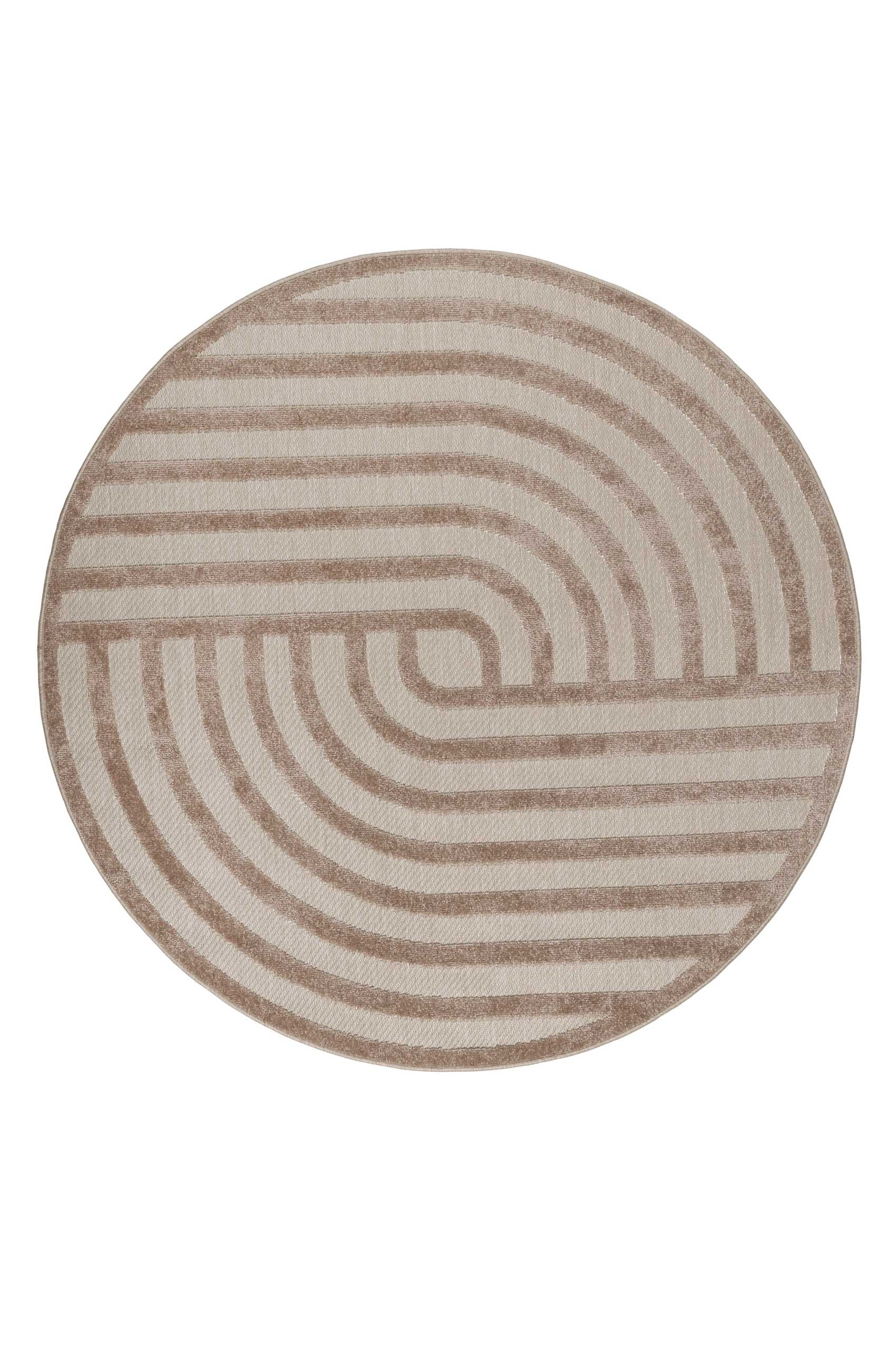Thumbnail - Esprit Outdoorteppich "Spirit, ESP-54229", rund, 6 mm Höhe, mit Hoch-Tief-Effekt, grafisch, modern, robust, Terrasse, Kü...