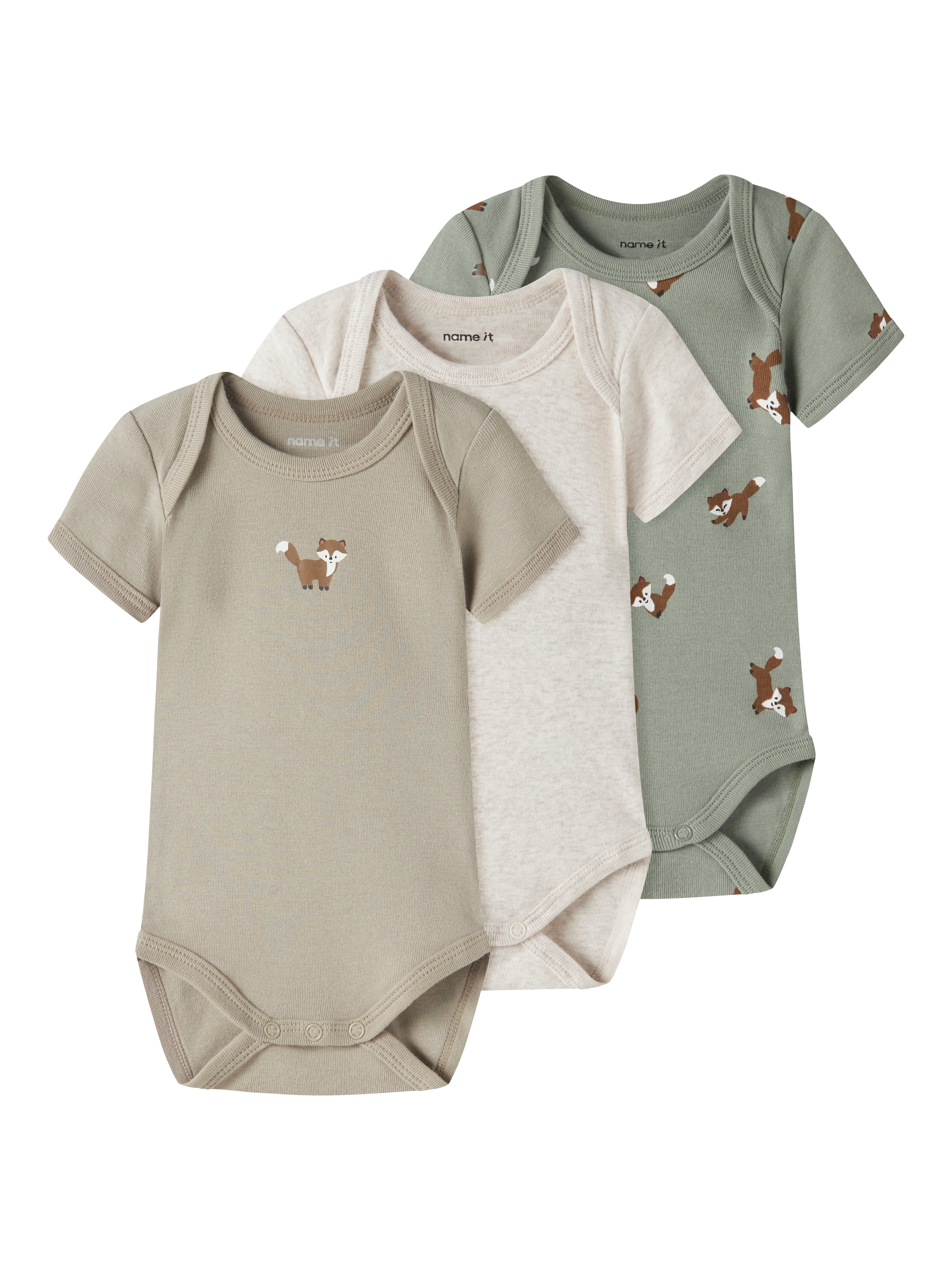 Name It Kurzarmbody "NBMBODY 3P SS FOX NOOS" Packung, 3 tlg.