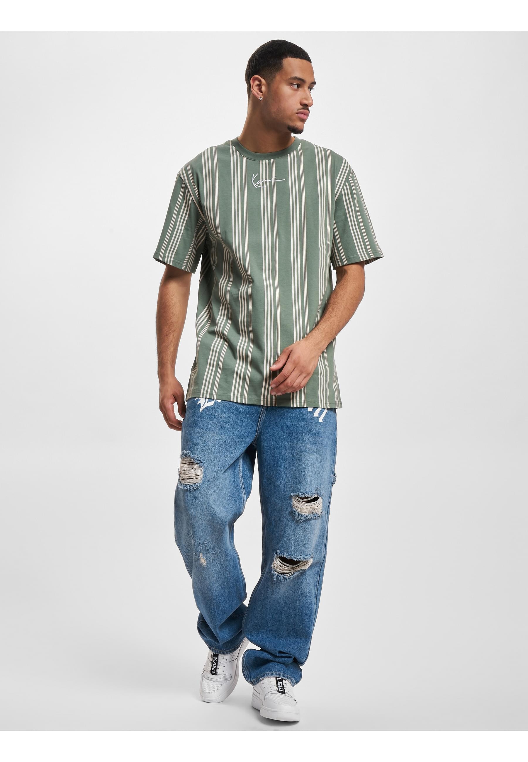 Karl Kani T-Shirt »Karl Kani Herren KM233-025-1 KK Small Signature Striped Tee« 1 Stk.