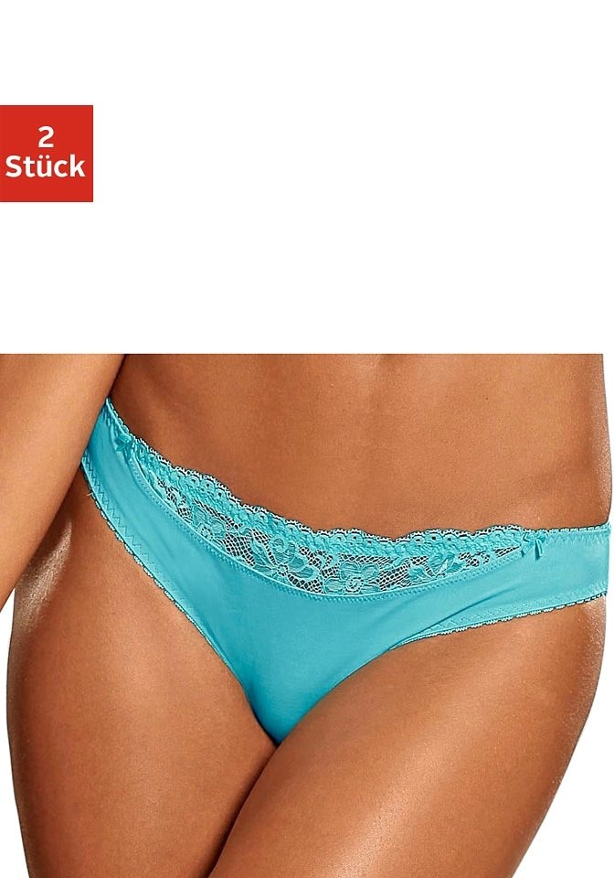 Nuance by Lascana Slip "mit Spitzeneinsatz vorne" Packung, als Dessous-Set kombinierbar, Dessous