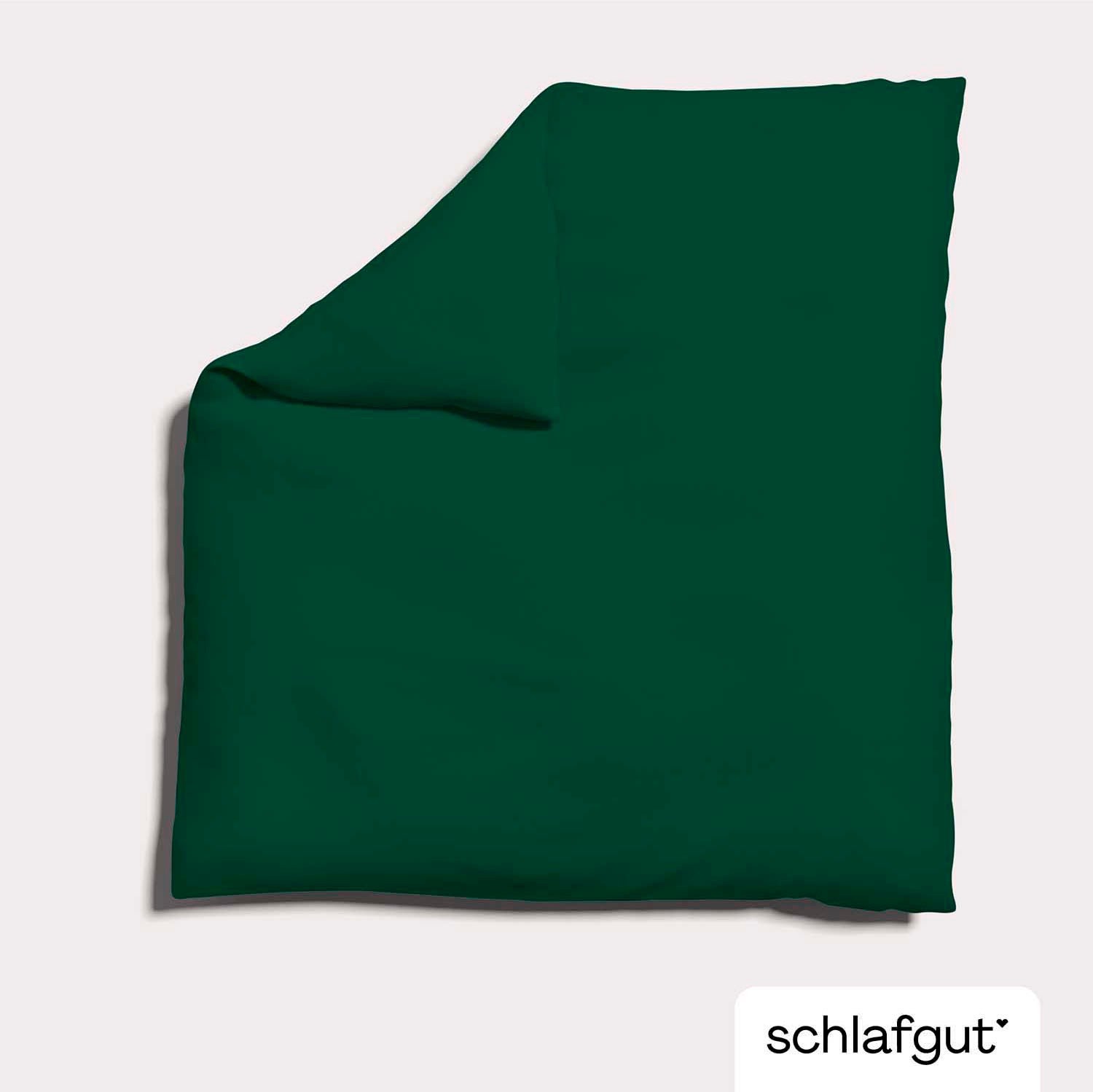 Schlafgut Bettbezug »Knitted Jersey uni, aus Bio-Baumwolle mit Elasthan, Reißverschluss«, (1 St.), bügelfrei, Mix & Match Bettwäsche: passender Kissenbezug erhältlich