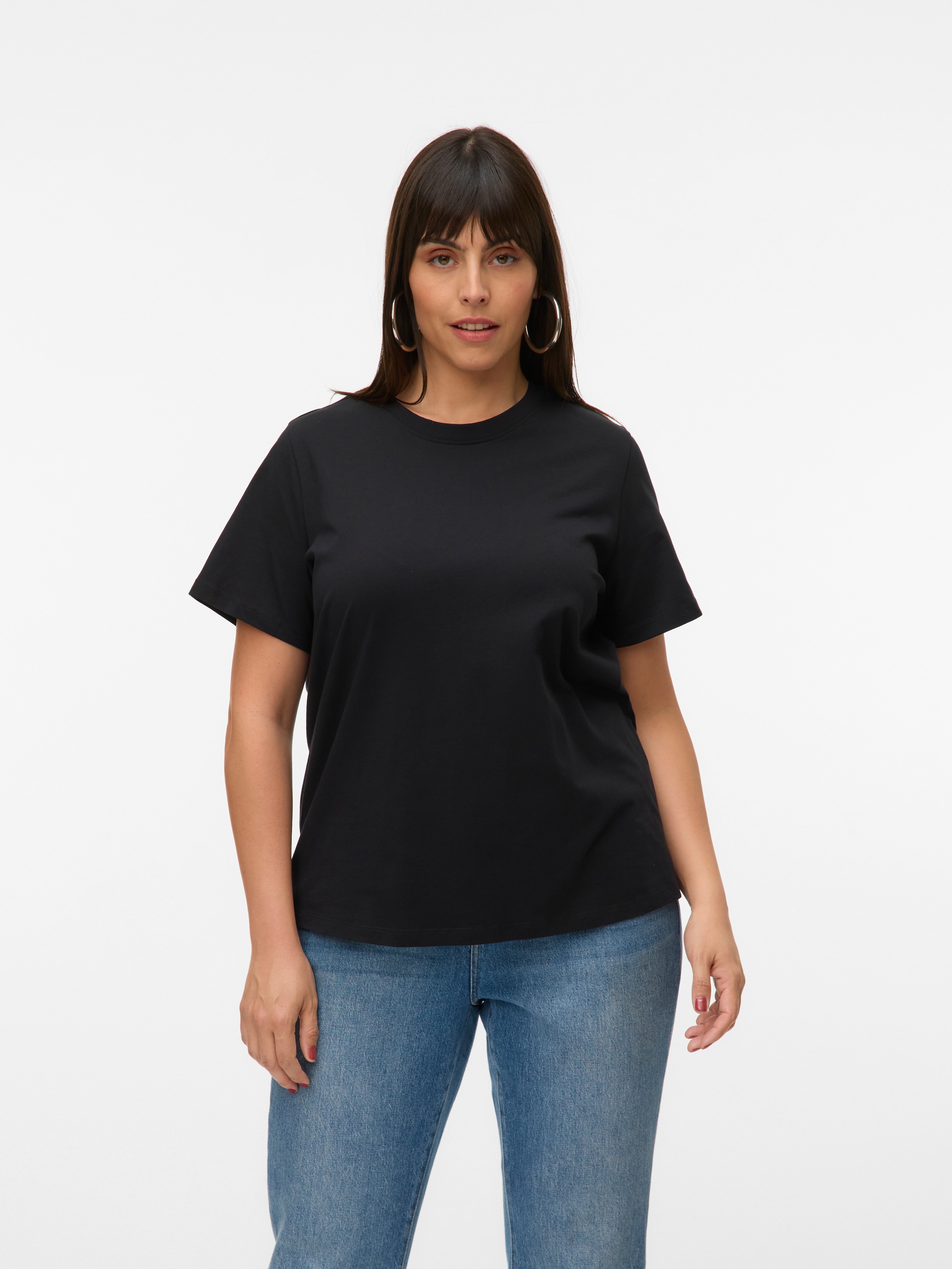 Vero Moda Curve Kurzarmshirt "VMPAULINA SS T-SHIRT GA JRS NOOS CUR" Baumwol günstig online kaufen