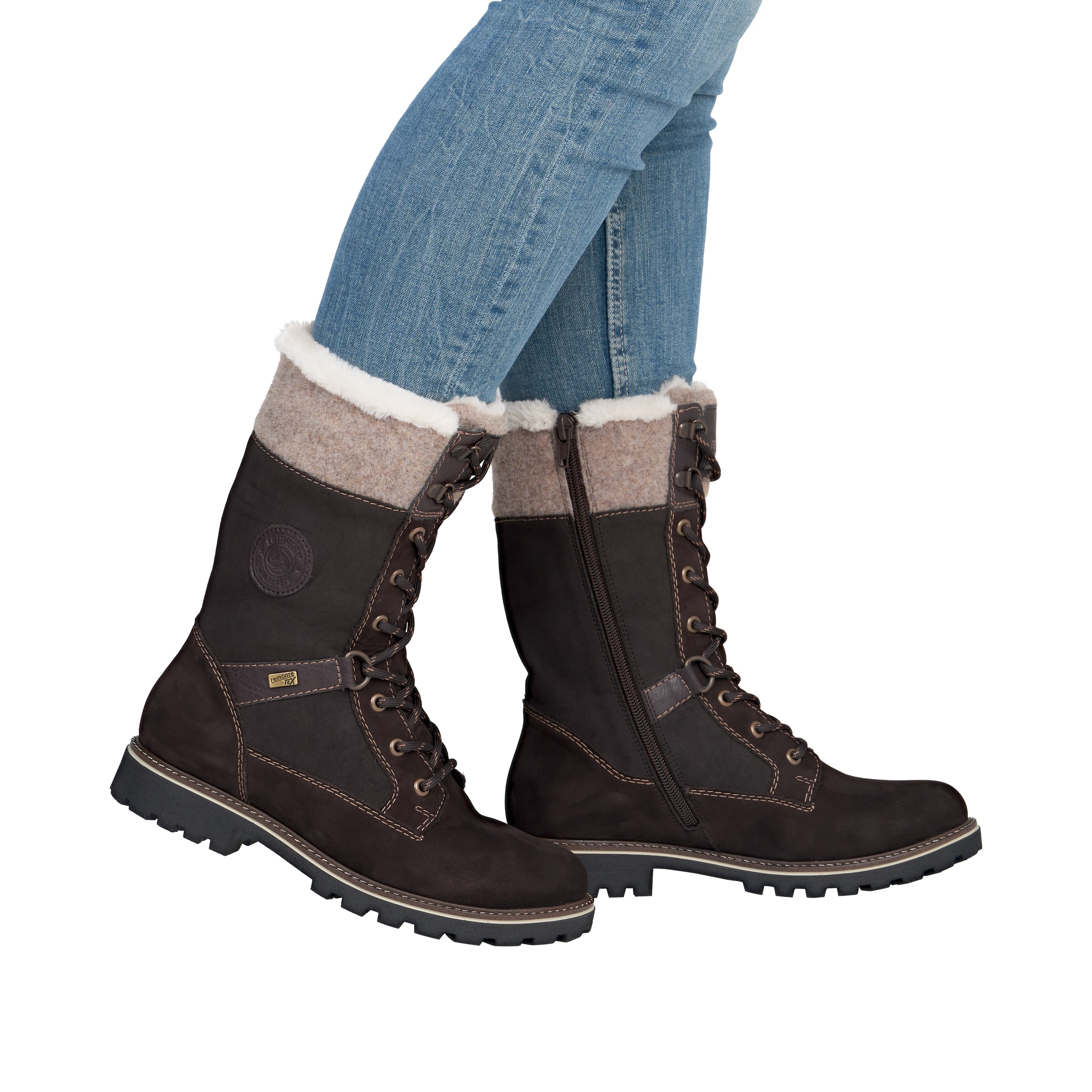 Remonte Winterstiefel  Schnürstiefel mit wasserabweisender TEX-Membrane, Lammwollfutter