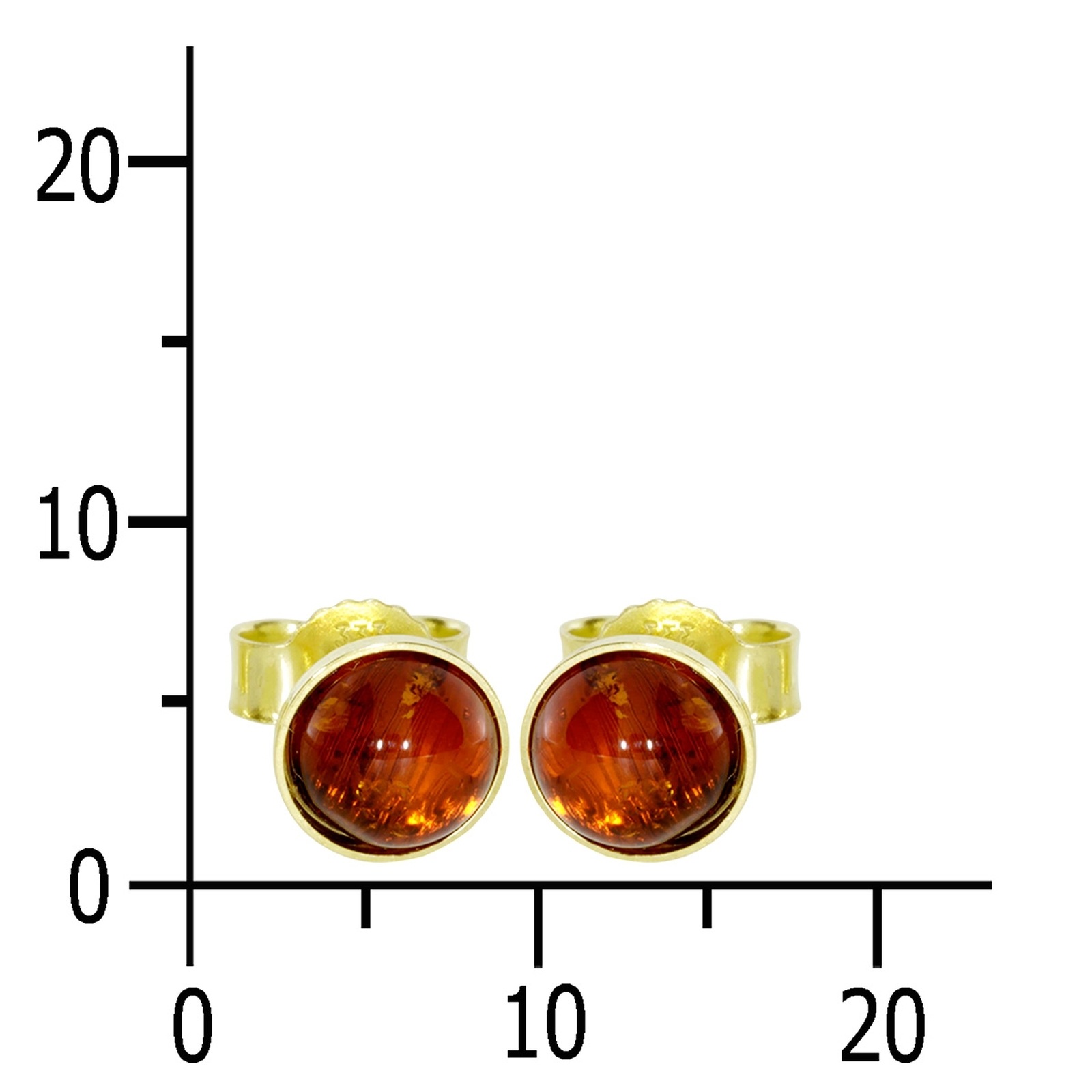 Paar Ohrstecker OSTSEE-SCHMUCK "Ostsee-Schmuck Ohrstecker Classic 6 mm Ohrstecker Classic 6 mm", gelb, Ohrringe, Damen, 6,5mm rund, Gelbgold 333 3