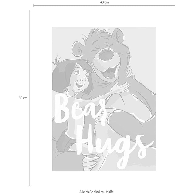 Komar Poster »Bear Hug«, Disney, (1 St.), Kinderzimmer, Schlafzimmer,  Wohnzimmer | BAUR