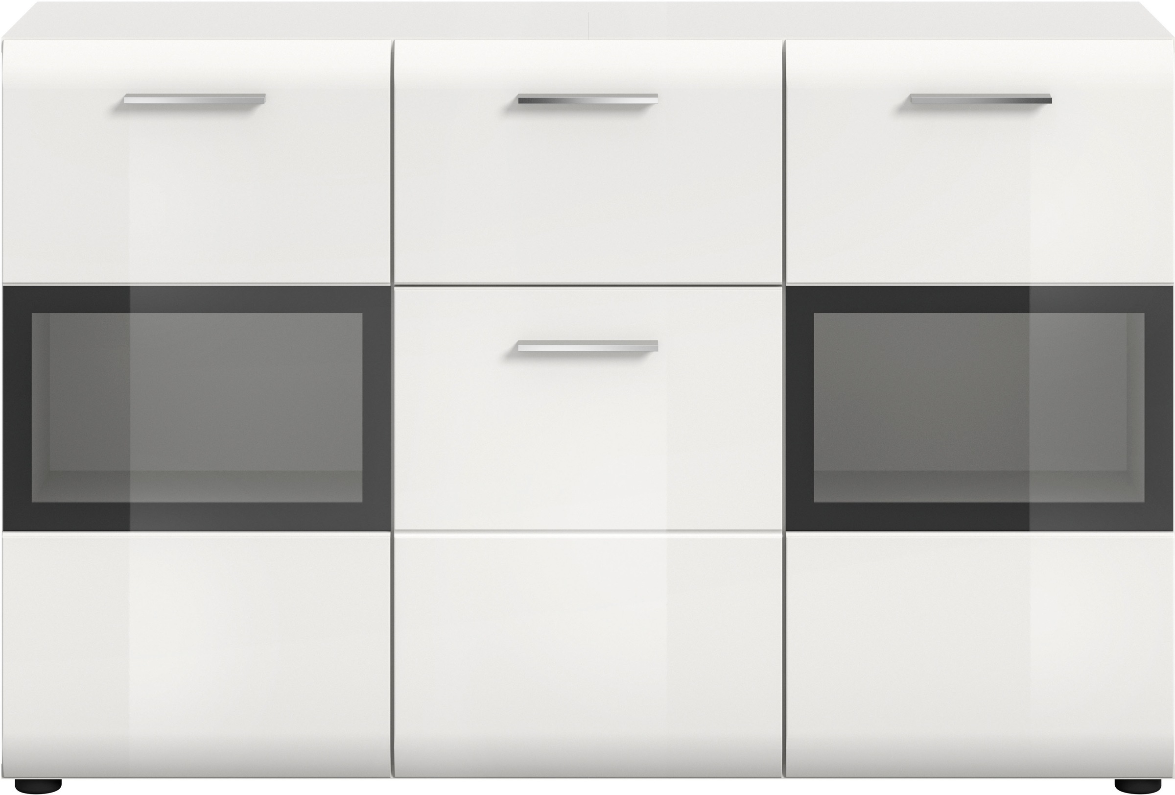 Thumbnail - INOSIGN Sideboard "FLORENZ, hochwertige MDF-Front,Rillenfräsung,2 Glastüren,1 Schublade" 1 Stk. tlg. Sideboard, Anrichte...