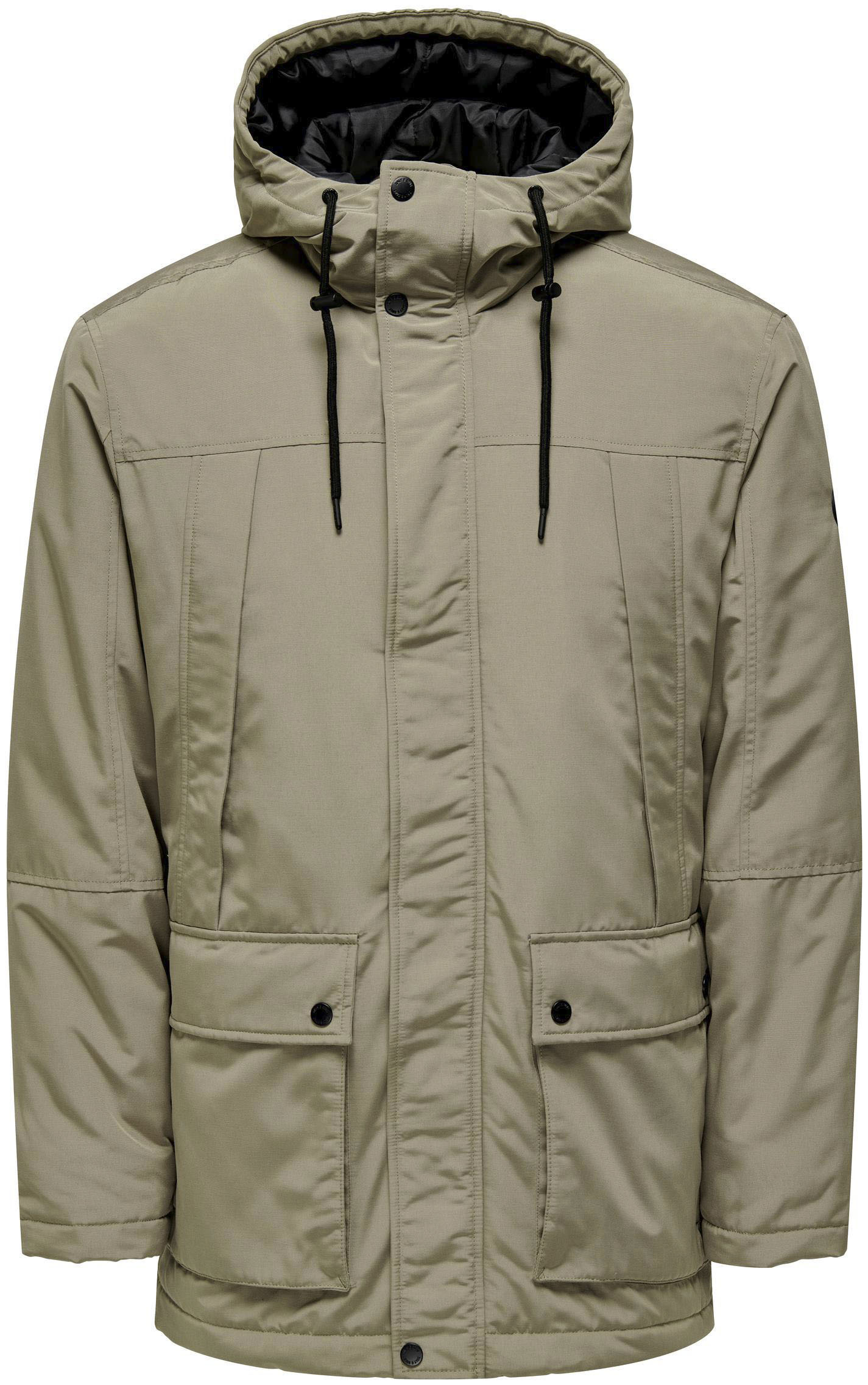 Thumbnail - ONLY & SONS Langjacke "ONSJAYDEN PARKA NOOS OTW VD", mit Kapuze