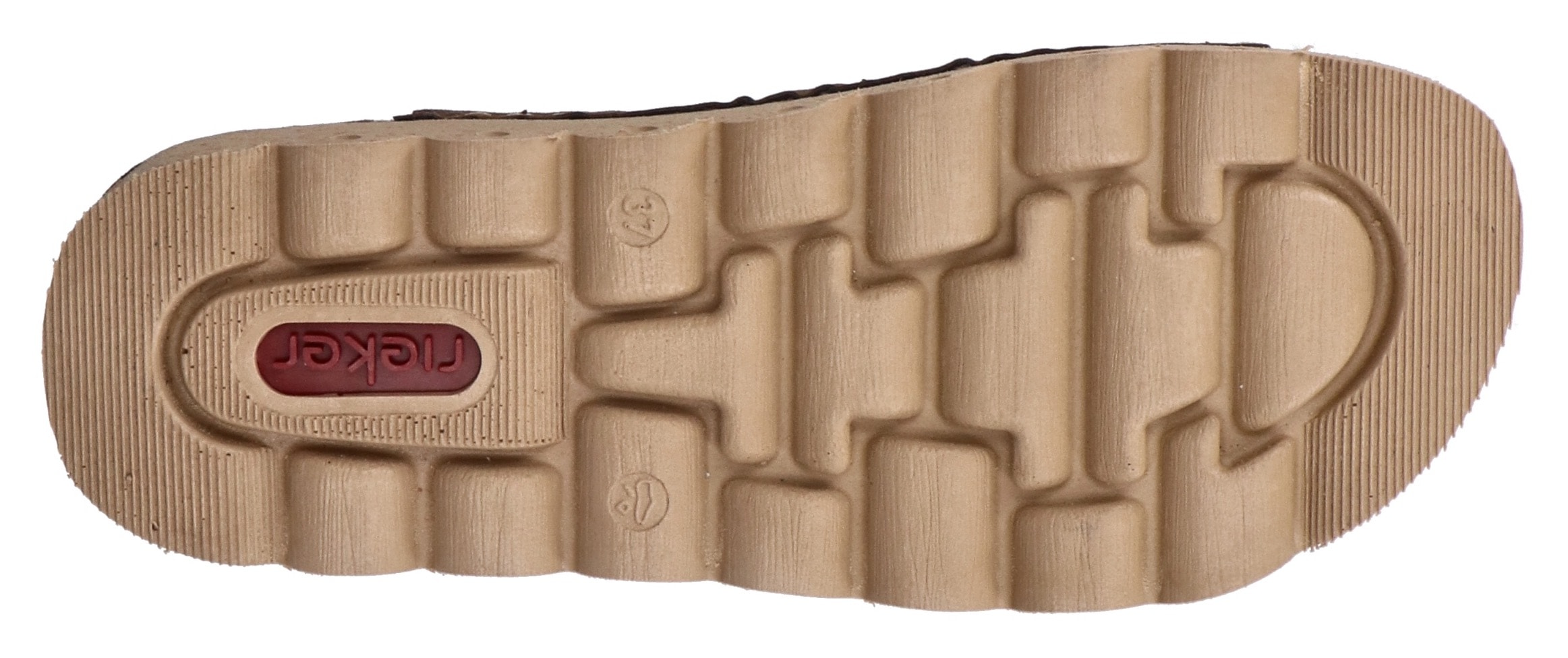Rieker Pantolette, Sommerschuh, Schlappen, Hausschuh mit verstellbaren Schnallen