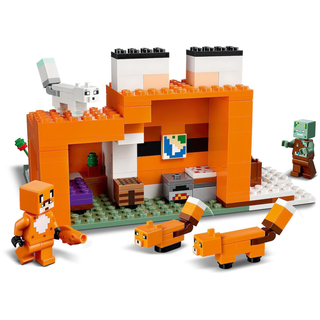 LEGO® Konstruktionsspielsteine »Die Fuchs-Lodge (21178), LEGO® Minecraft™«, (193 St.)