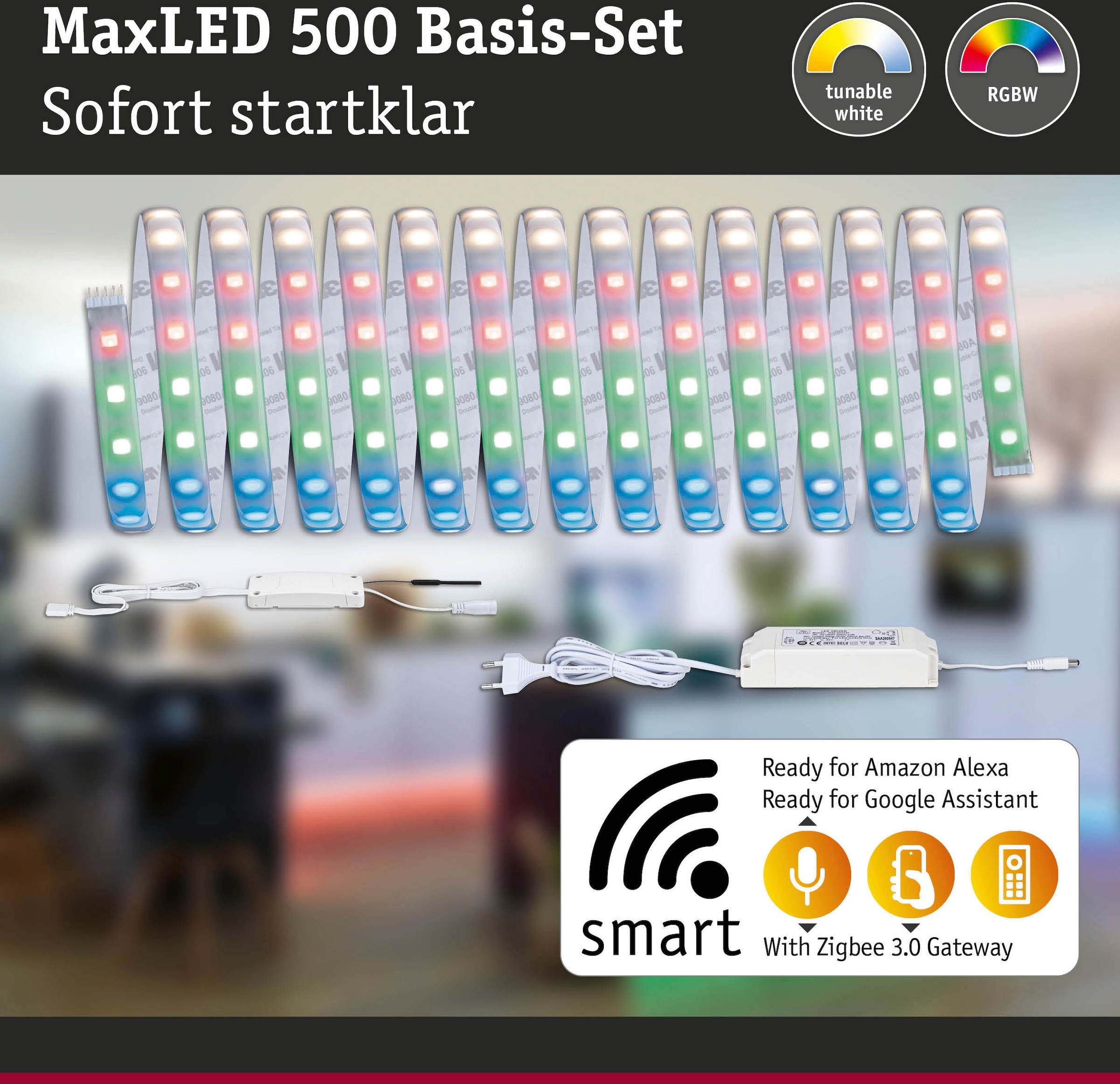 Paulmann LED-Streifen »MaxLED 500 2000lm 1 | St.-flammig Zigbee beschichtet«, kaufen Smart BAUR 33W RGBW Home IP44 5m