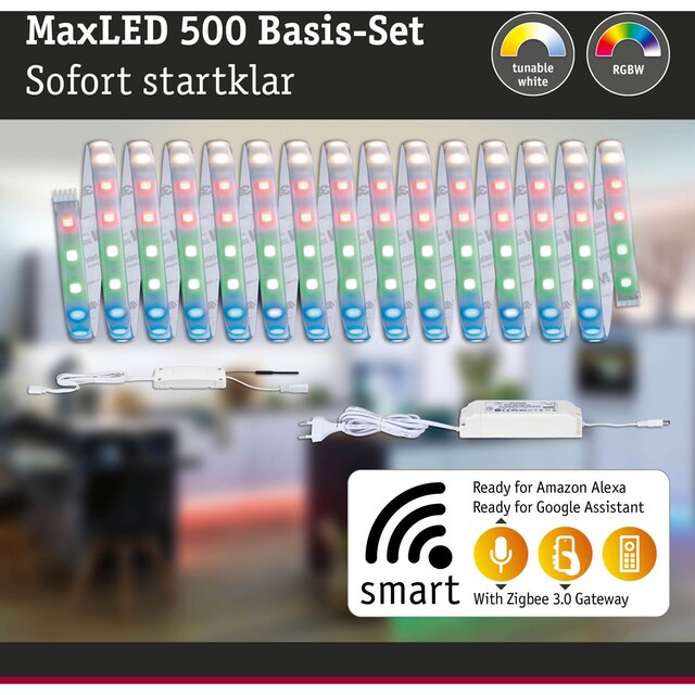 Paulmann LED-Streifen »MaxLED 500 RGBW Smart Home Zigbee 5m IP44 33W 2000lm  beschichtet«, 1 St.-flammig kaufen | BAUR