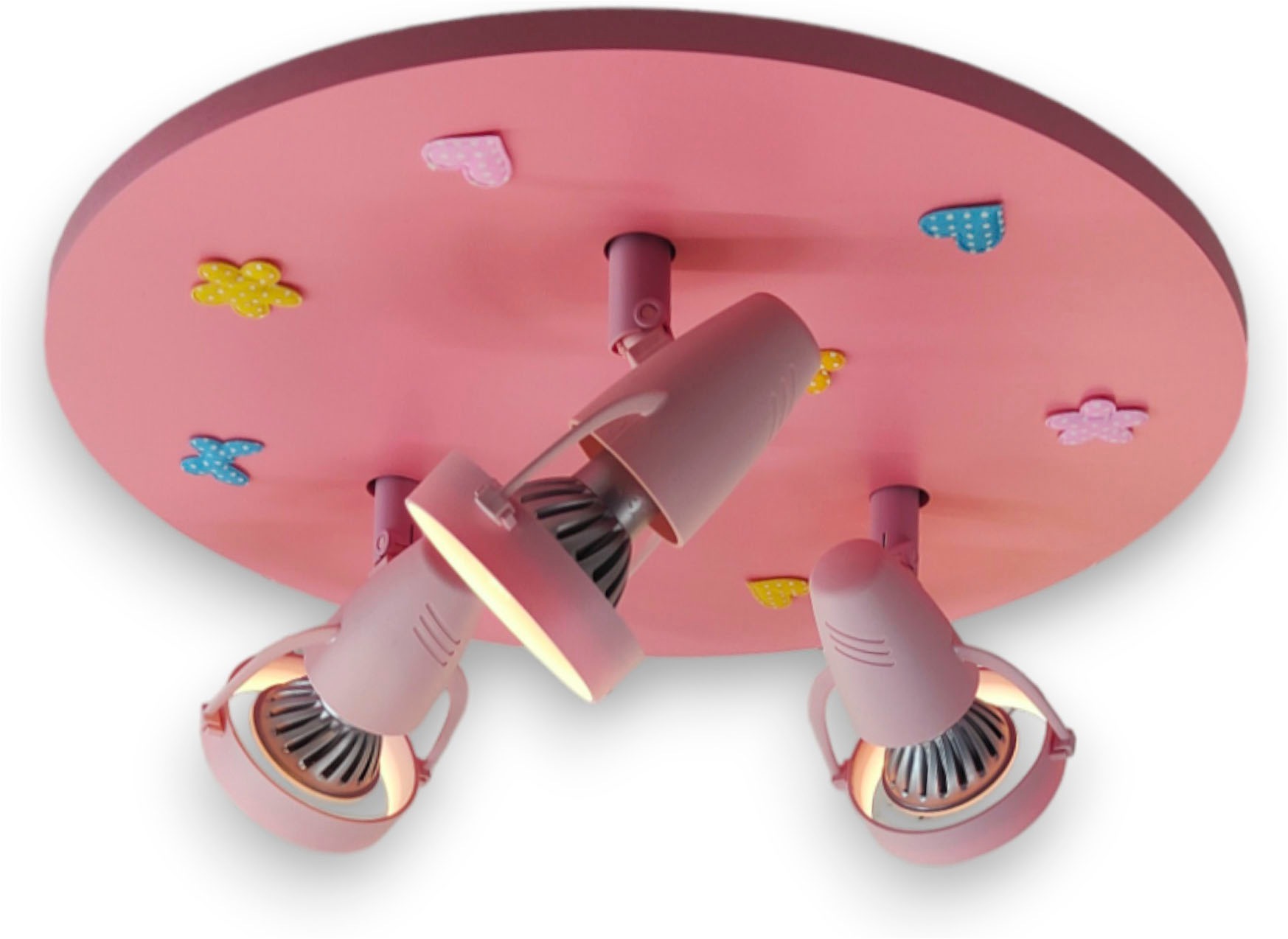 niermann Deckenleuchte »Kinderlampe mit Motiv "Blumenwiese", Strahler für Kinderzimmer« GU10 1 Stk. 3 schwenk- und drehbare Strahler, Made in Germany