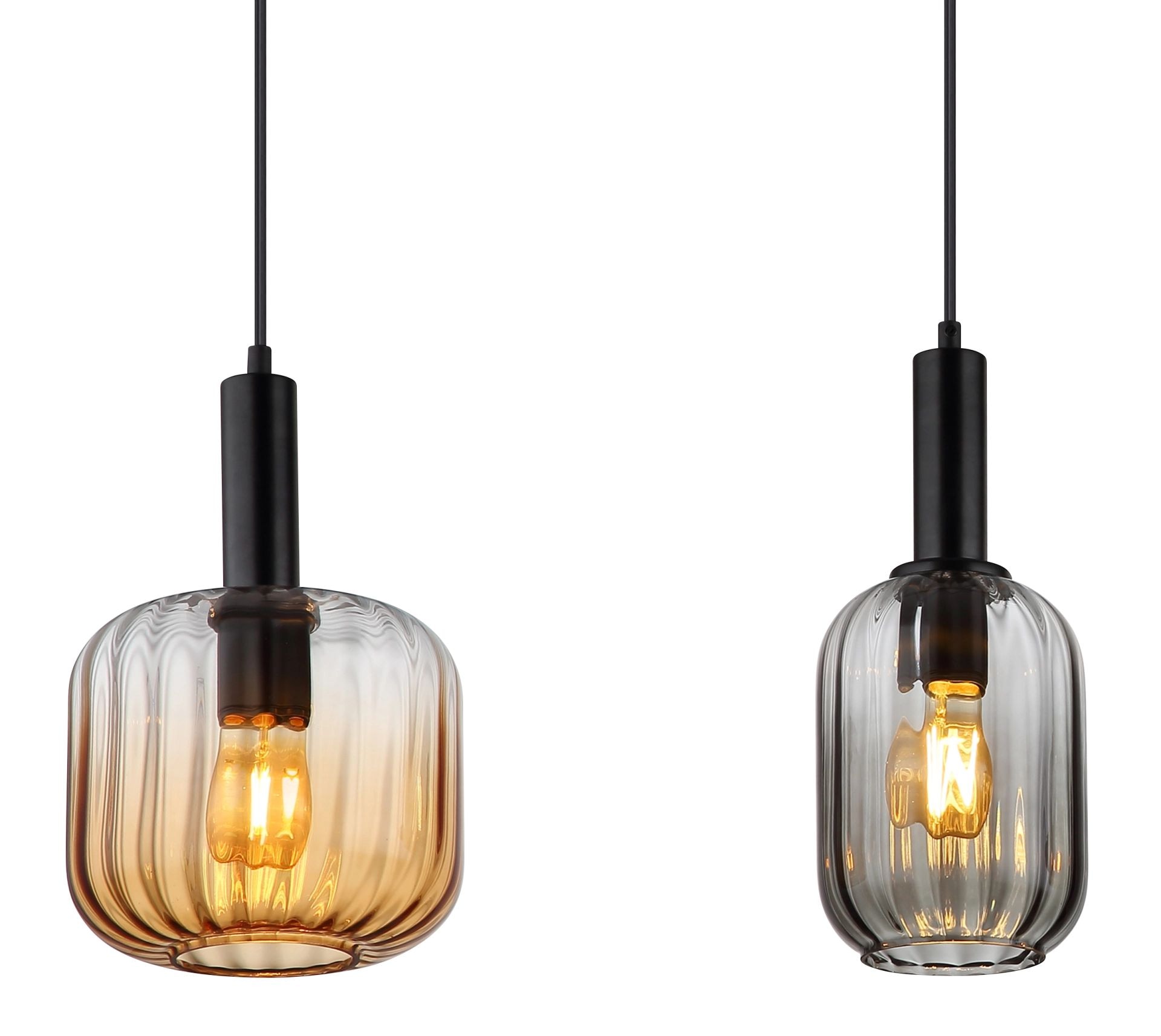 GLOBO LIGHTING Hängeleuchte »VALLETTA«, Leuchtmittel E27 | ohne Leuchtmittel, unterschiedliche Glasformen