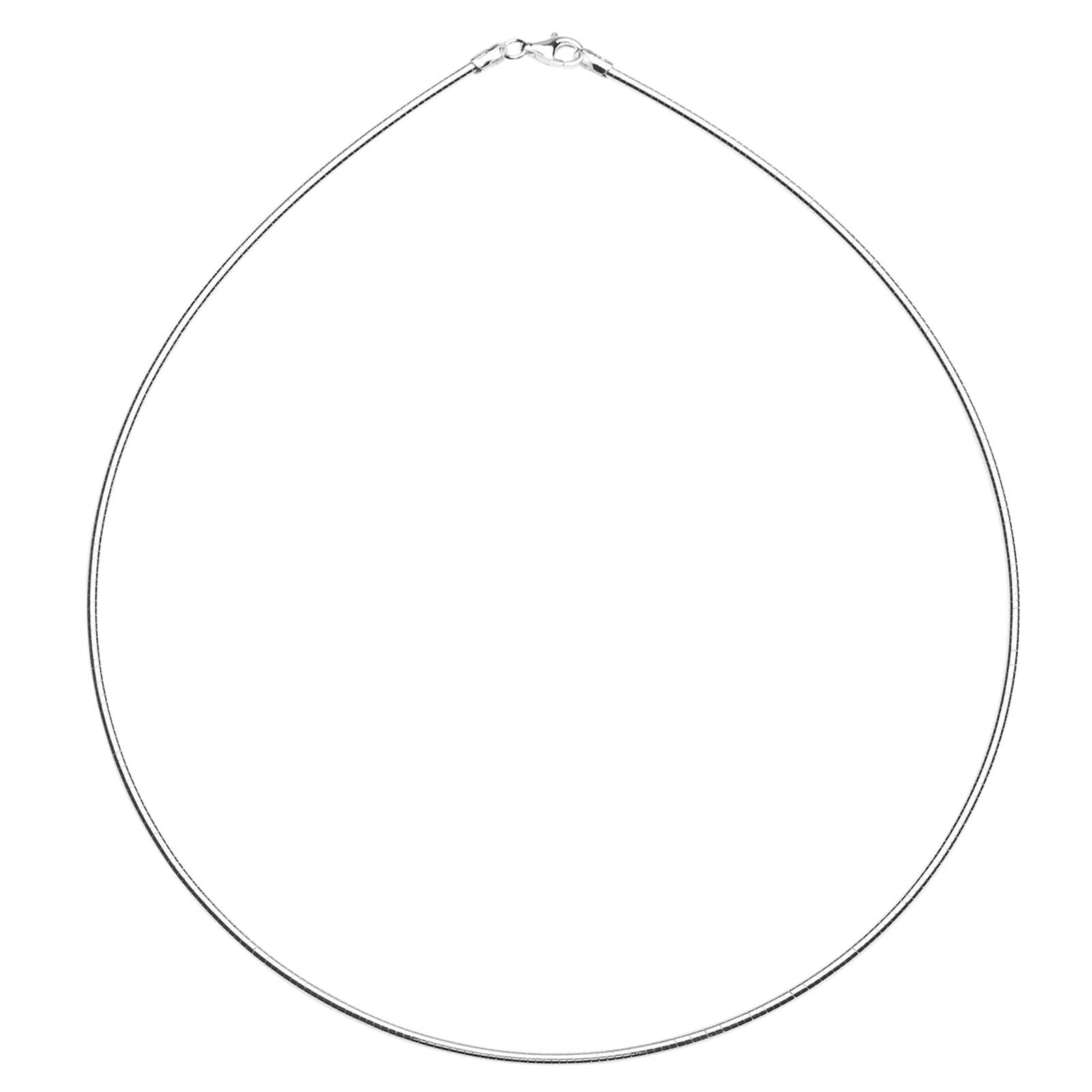 Halsreif OSTSEE-SCHMUCK "- Omega 1,2 mm - Silber 925/000 -" Gr. 45, silber (silber 925, silberfarben, weiß), Halsketten, Damen, 45, Silber 925 (Sterlingsilber)