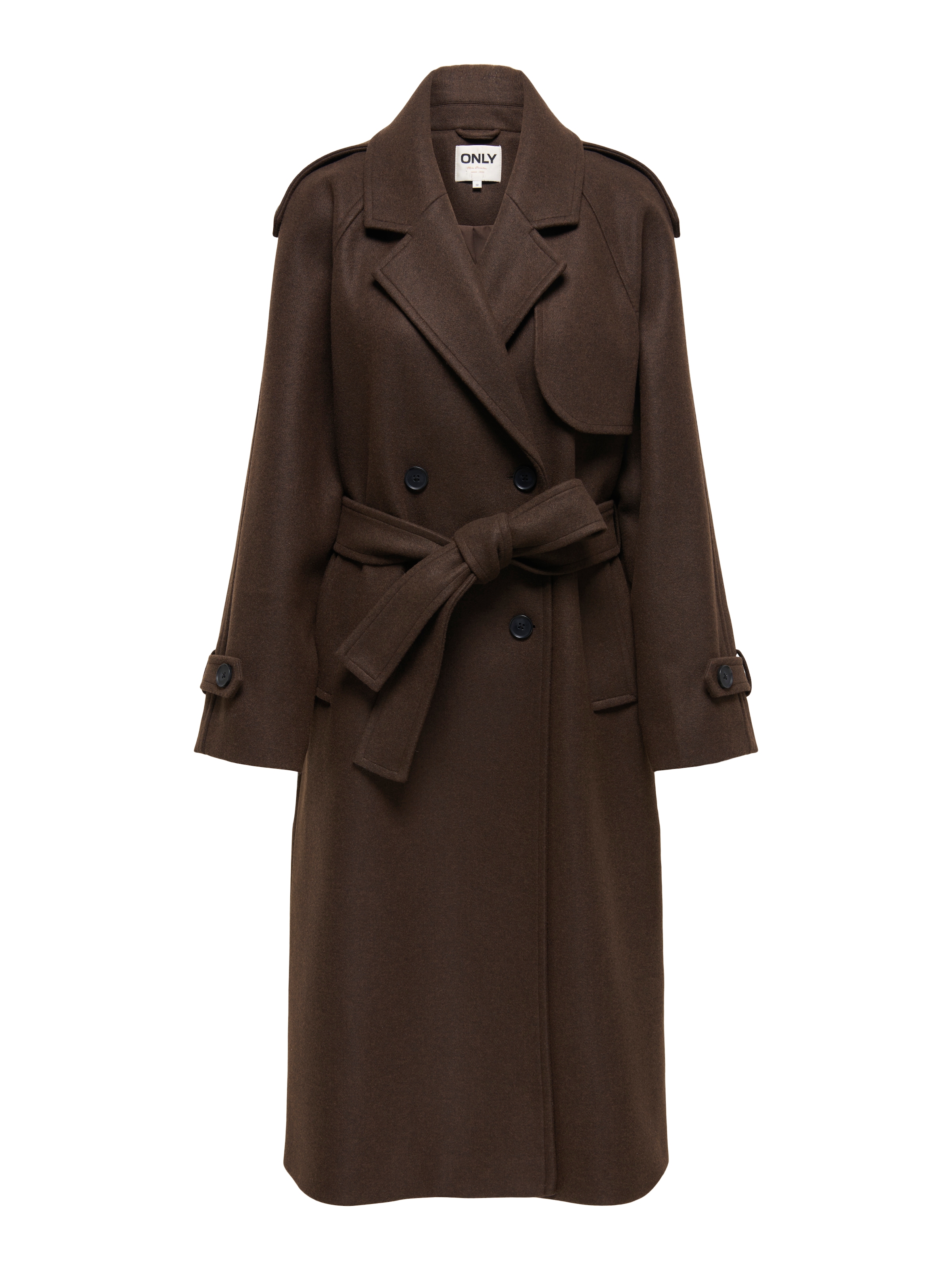 ONLY Langmantel »ONLDEAR-TRILLION LONG BELT COAT PNT NOOS« Kunstfaser