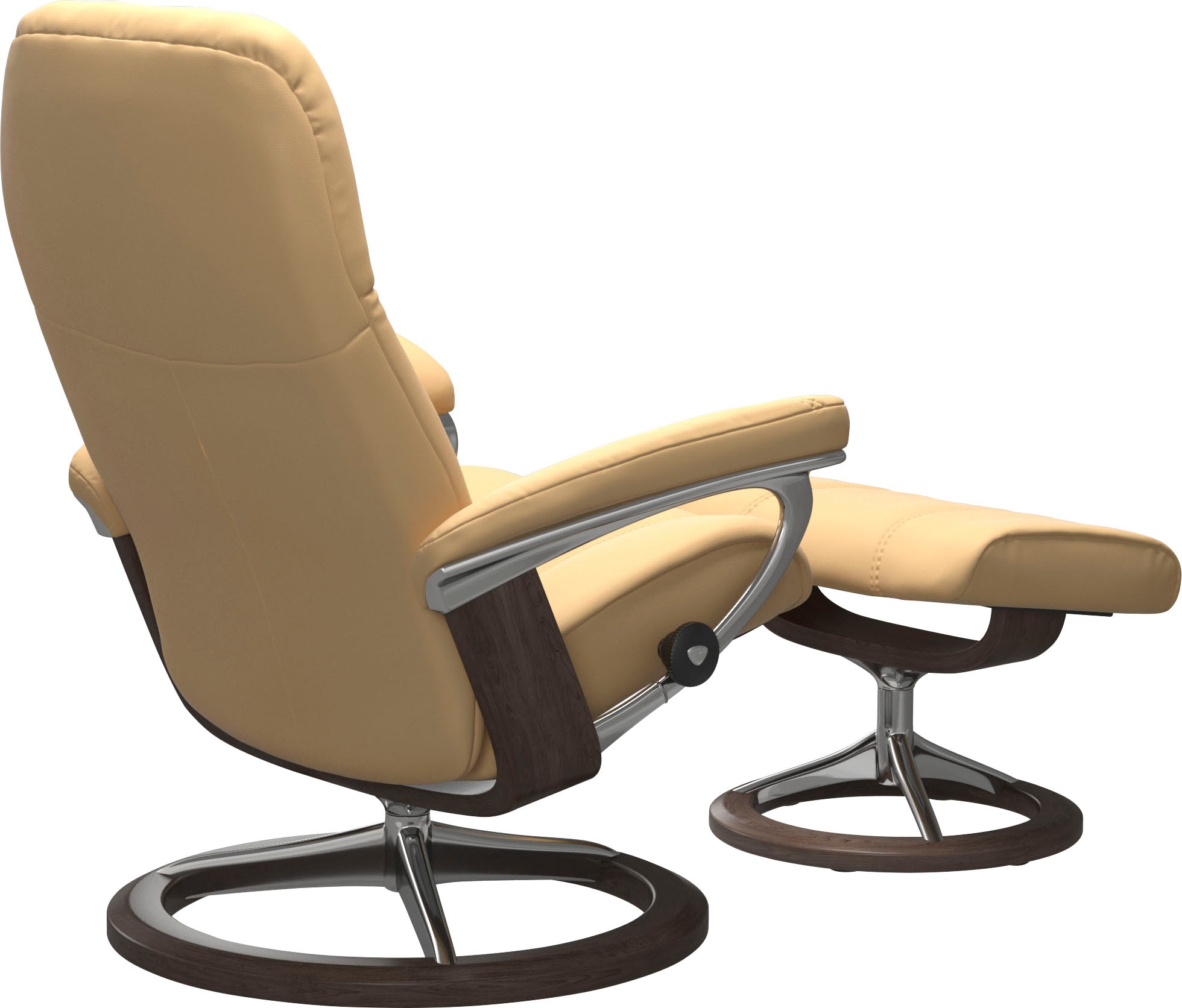 Thumbnail - Stressless Relaxsessel "Consul" Set, Relaxsessel mit Hocker, mit Hocker, mit Signature Base, Größe M, Gestell Wenge