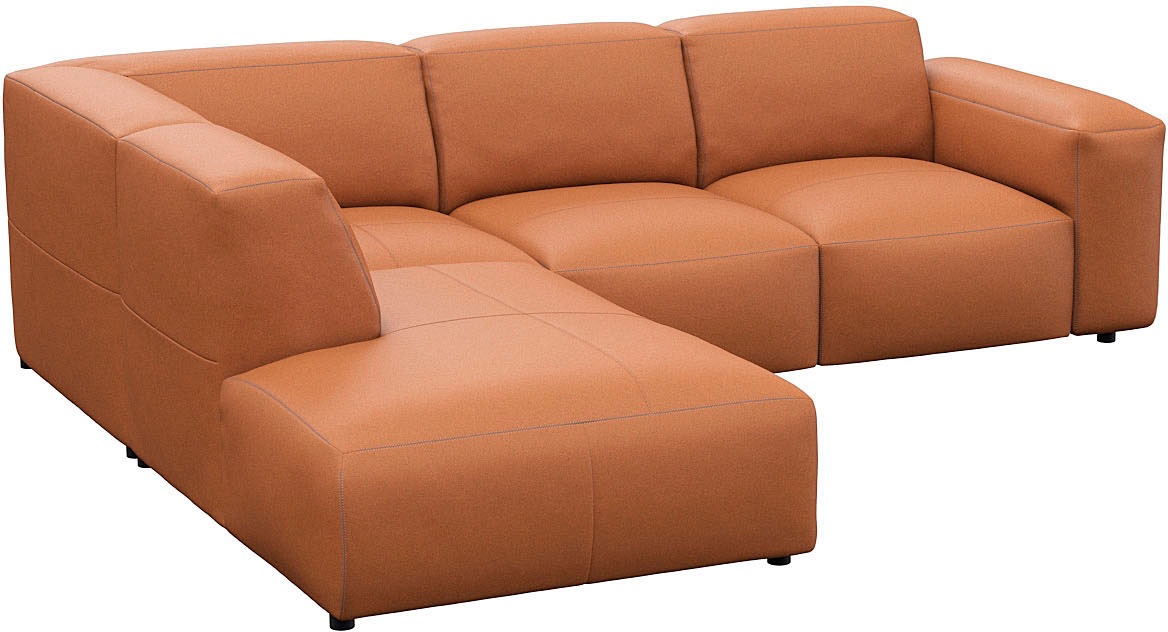 FLEXLUX Ecksofa »Lucera, super bequem durch hochwertigen Sitzaufbau mit Kaltschaum«, modern & anschmiegsam, L-Form, Designsofa