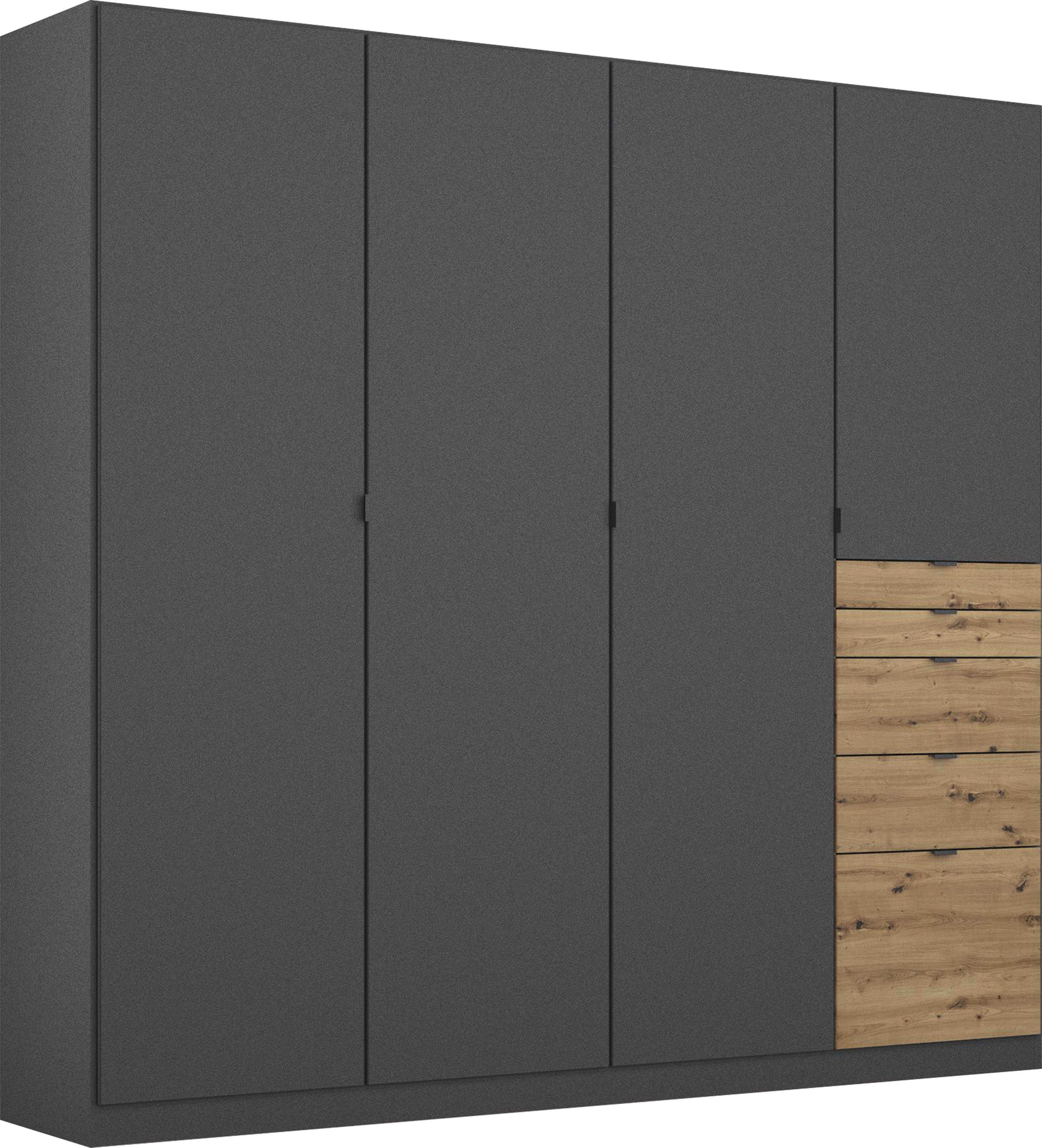 rauch 1100000002199 "Kleiderschrank Schrank Garderobe Wäscheschrank Ankleide ONTARIO" Breiten 136/181 cm, mit 5 Schubladen in unterschiedlichen Größen MADE IN GERMANY