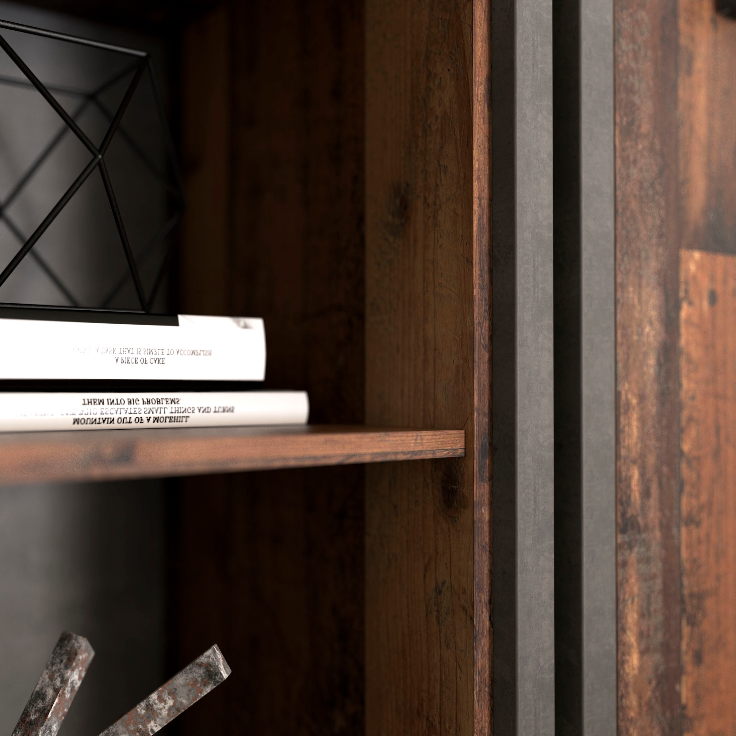 FORTE Aktenregal »Clif«, Bücherregal, Breite 86 cm, viel Stauraum mit 2 Türen