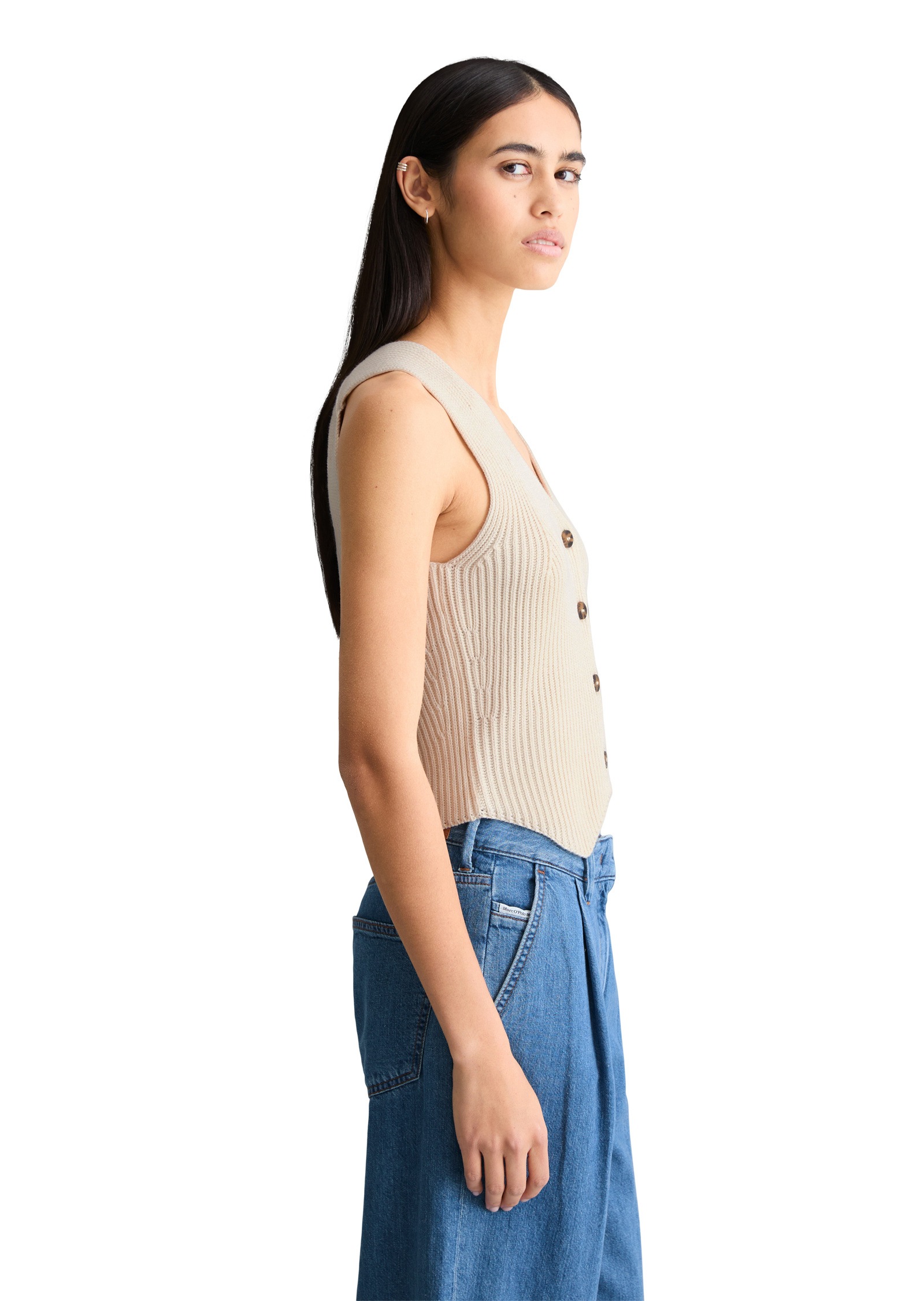 Marc O'Polo DENIM Strickweste »aus reinem Organic Cotton-Garn«