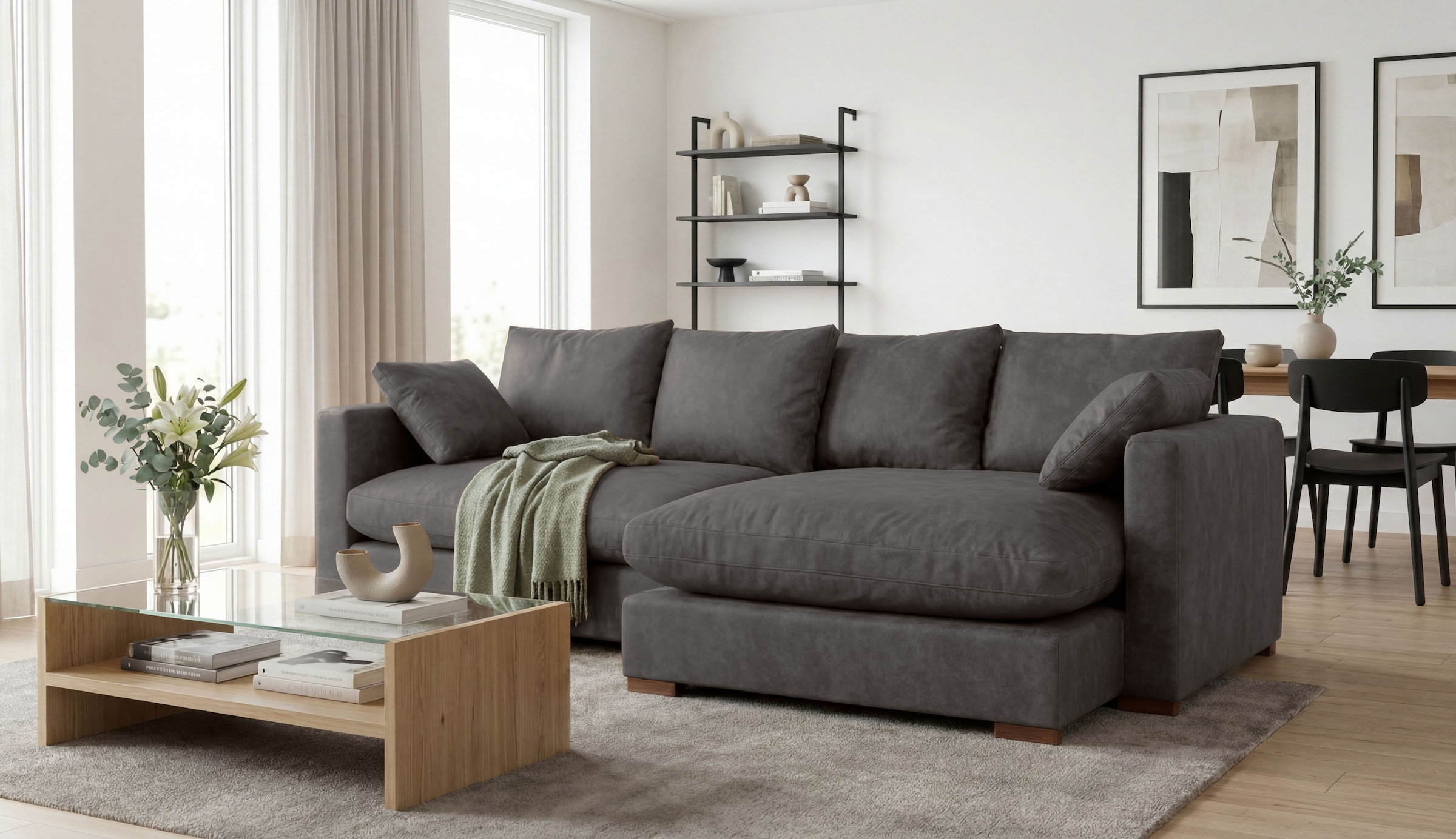OTTO home Ecksofa "Coray" Breite 266 cm, extra weich und kuschelig, mit Federn und Daunen