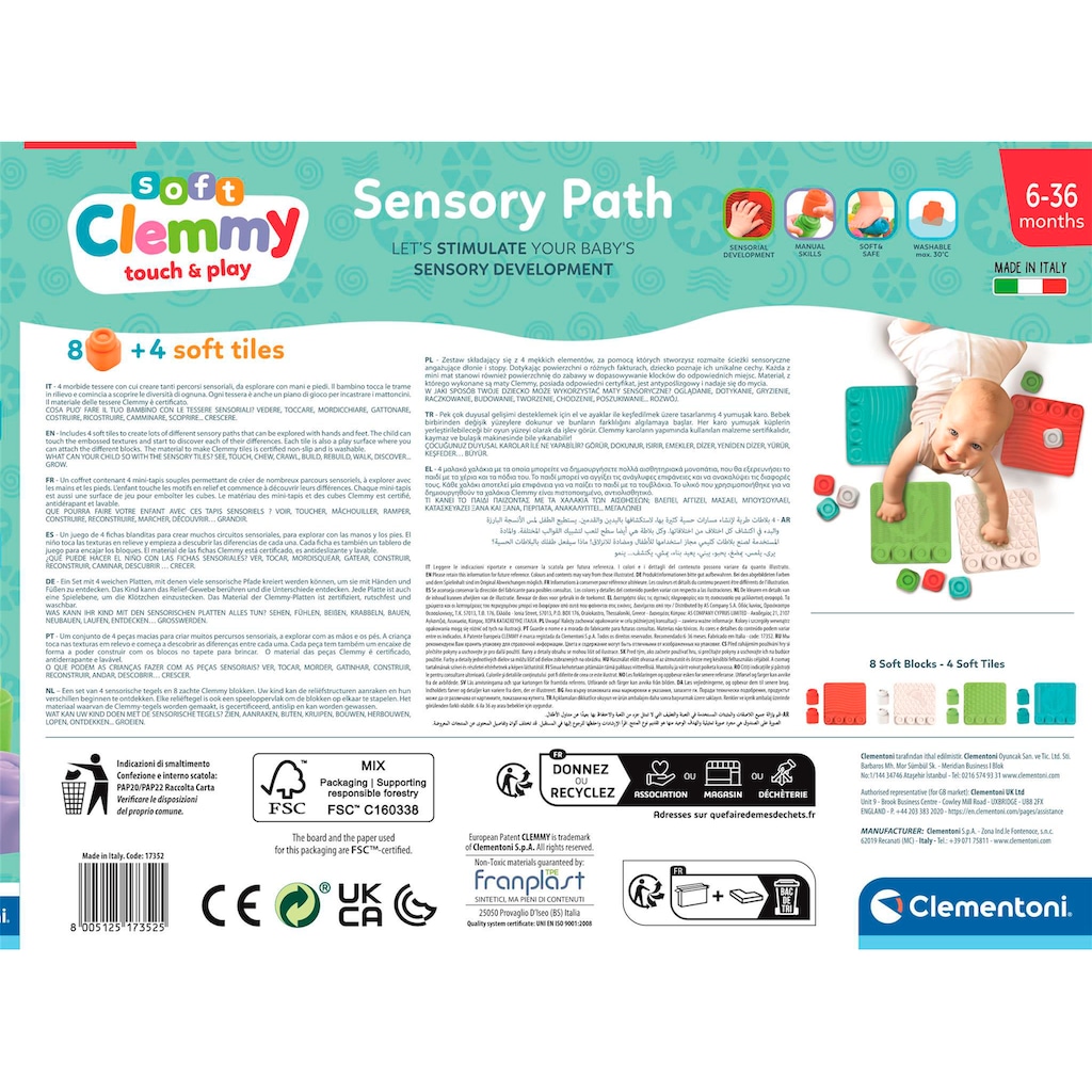 Clementoni® Spielbausteine »Clemmy Soft, Sensorische Spielmatten«