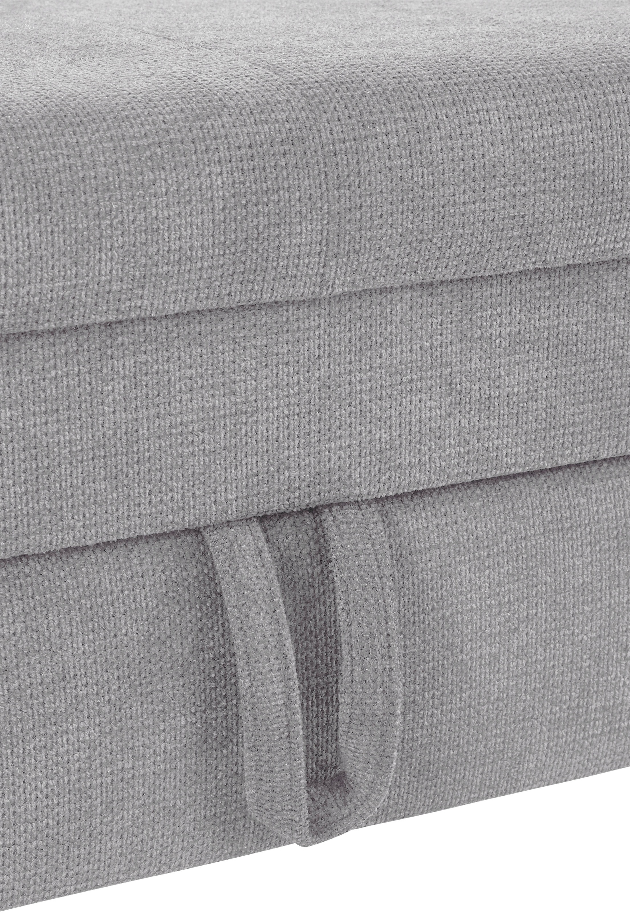 COTTA Ecksofa »Mia L-Form mit 3 Zierkissen«, wahlweise mit Bettfunktion, Bettkasten, Beleuchtung & Wireless-Charger