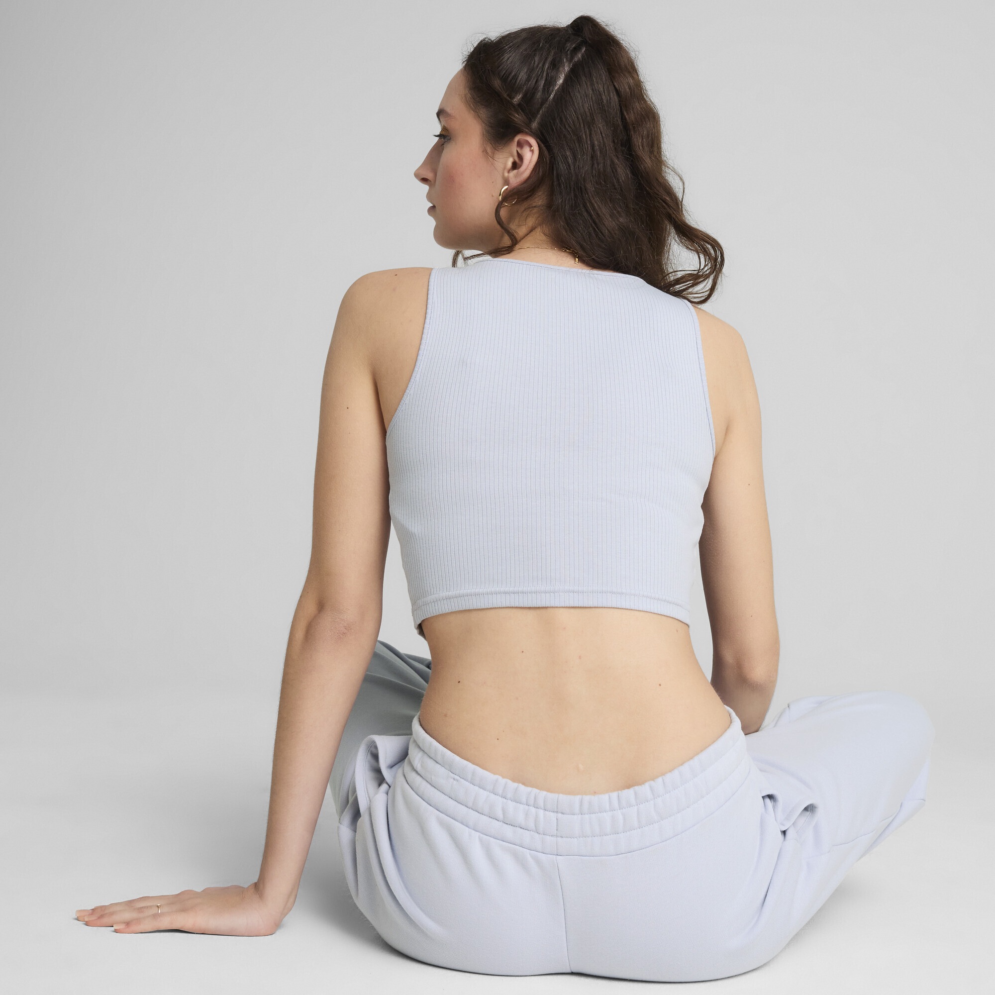 PUMA T-Shirt »WARDROBE ESS Geripptes Crop-Top Damen«