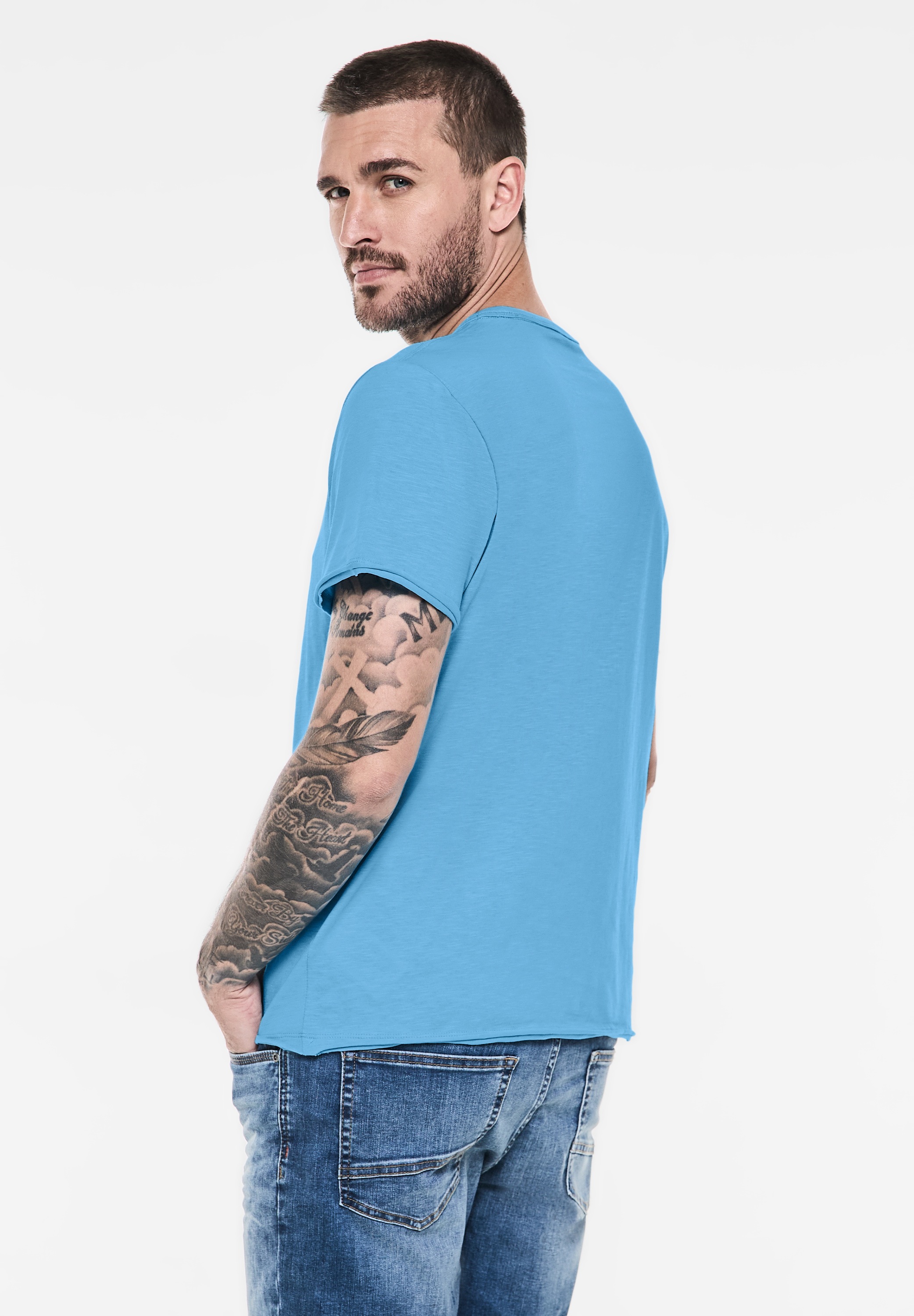 STREET ONE MEN T-Shirt, aus reiner Baumwolle