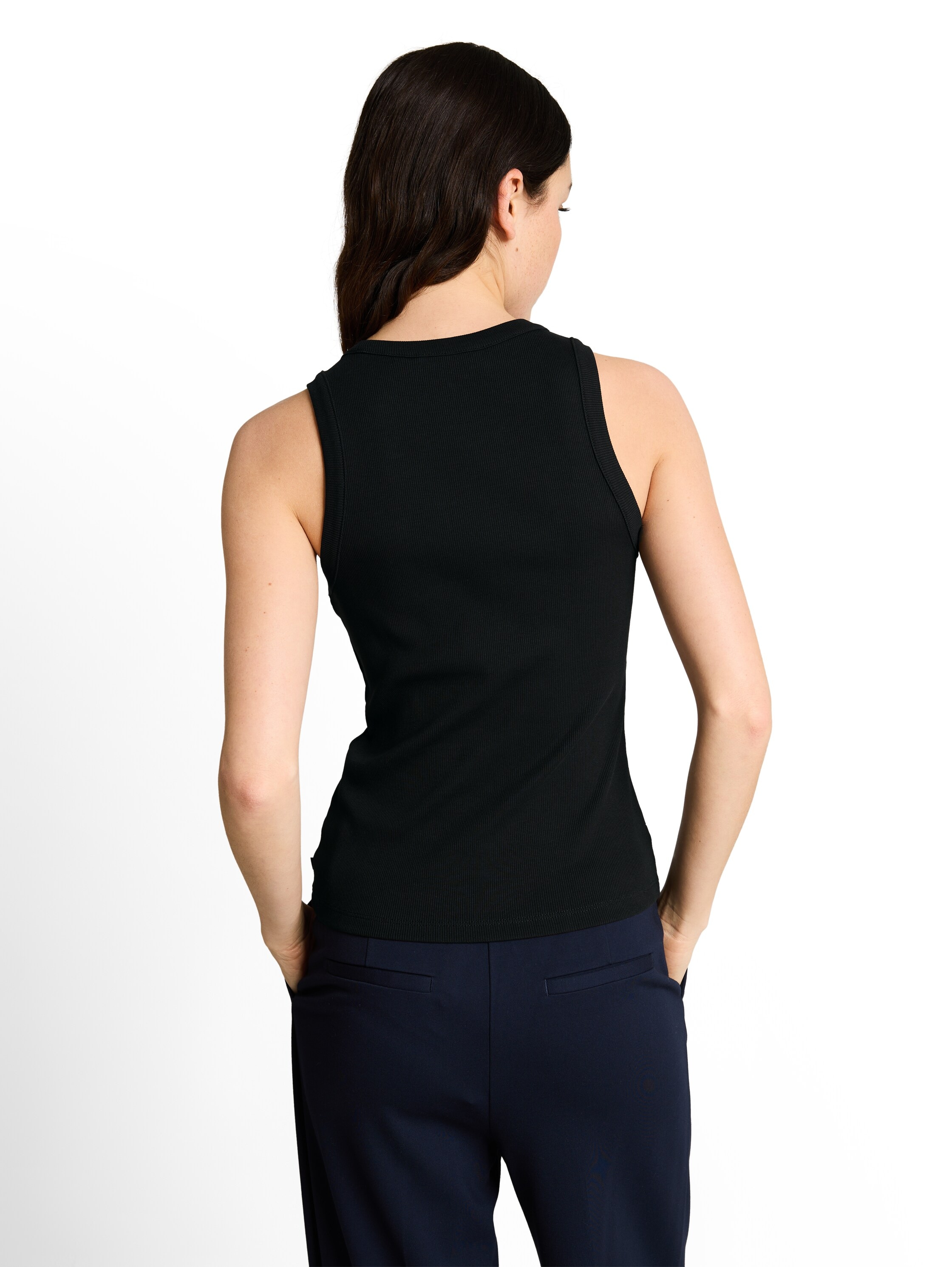 TOM TAILOR Denim Rundhalsshirt ohne Ärmel