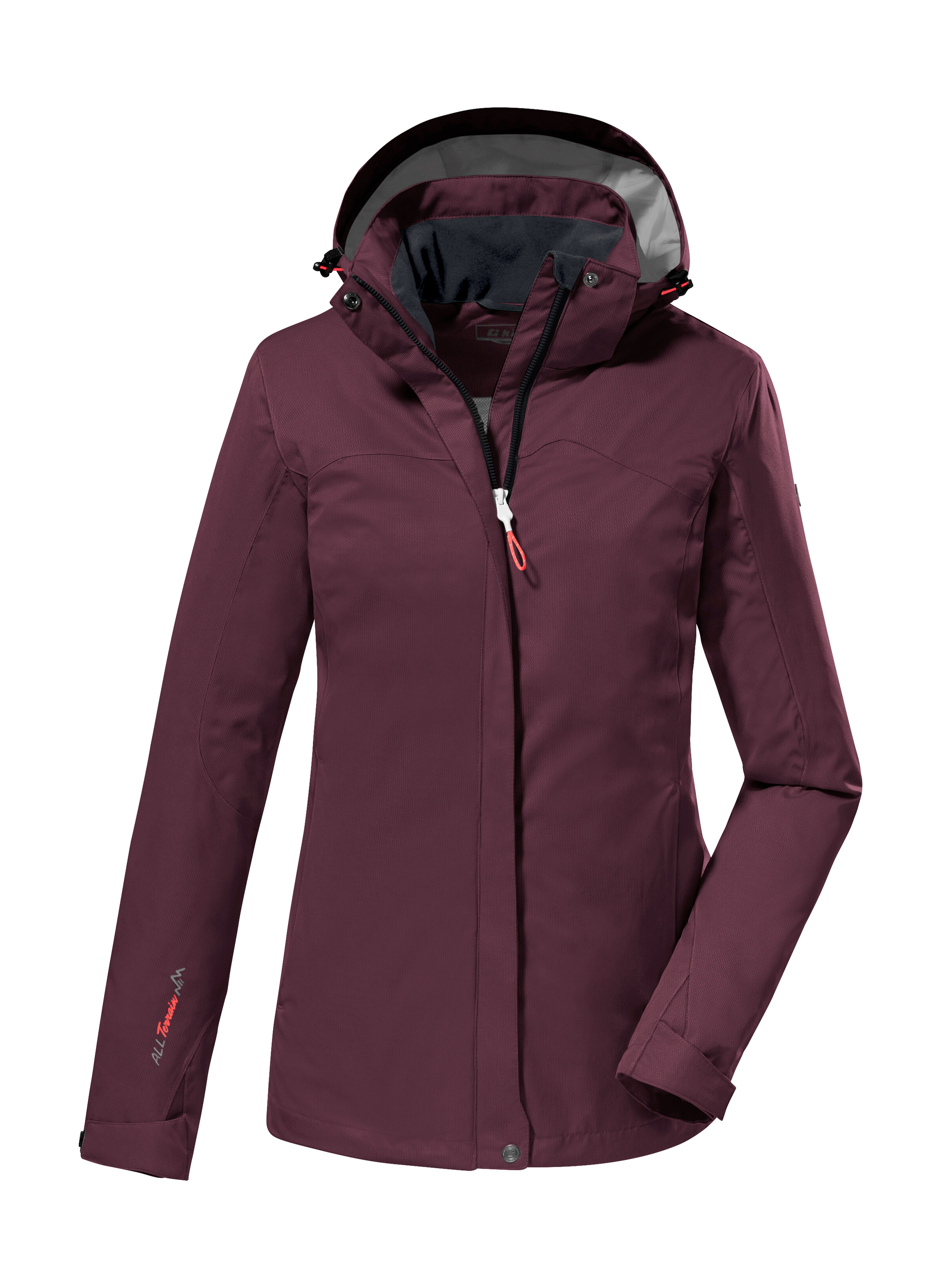 Killtec Funktionsjacke "KOS 133 KG WMN JCKT" wasserdichte Funktionsjacke in Kurzgröße: verkürzte Ärmel u Rumpf