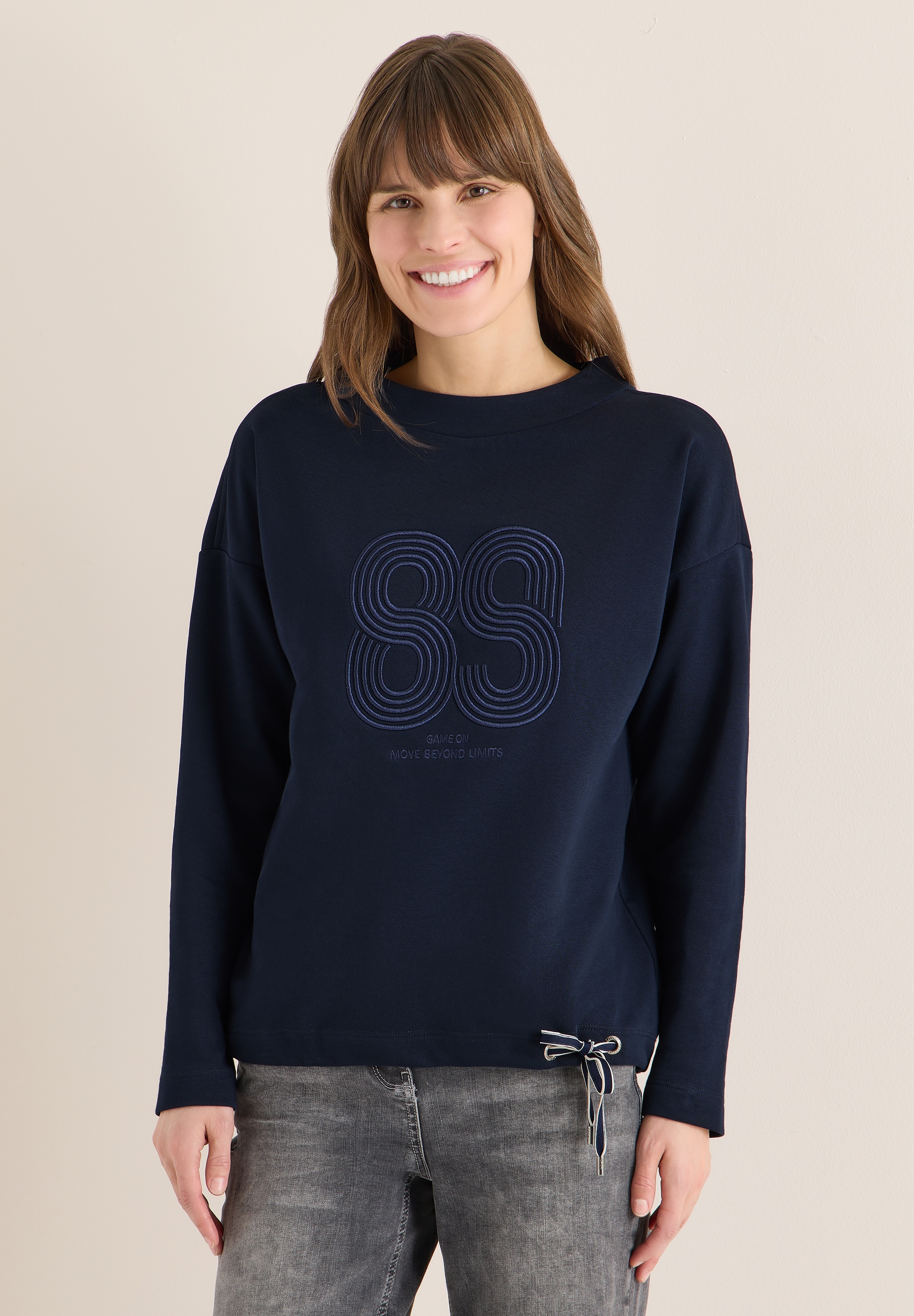 Cecil Langarmshirt Mit Stickerei günstig online kaufen