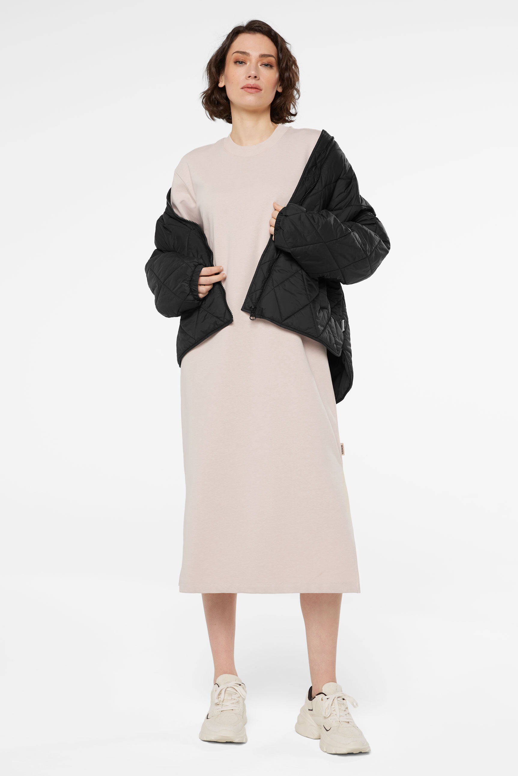 SENSES.THE LABEL Outdoorjacke, ohne Kapuze, mit Elastikbündchen