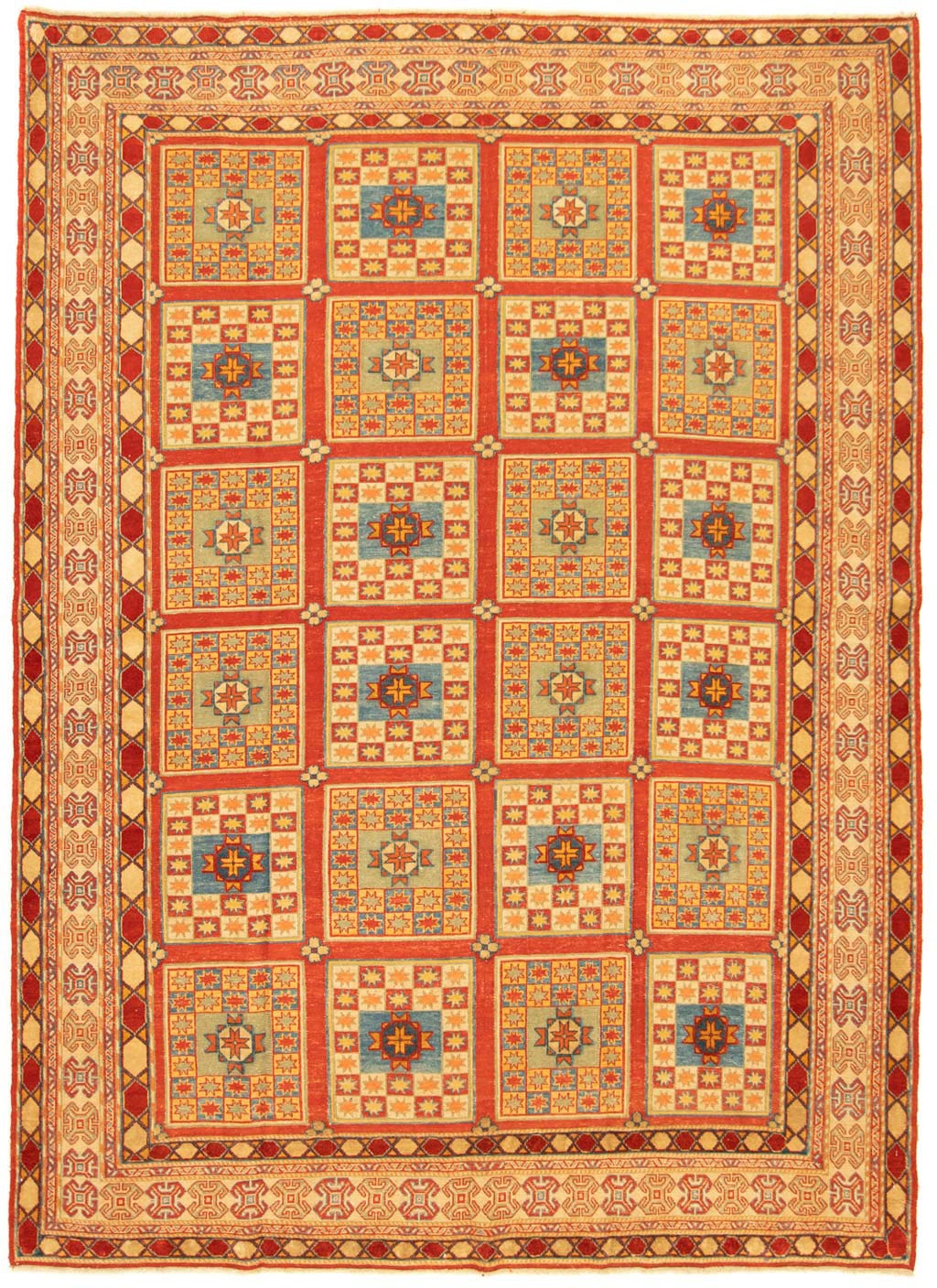 morgenland Wollteppich »Kelim - Oriental - 226 x 180 cm - dunkelrot«, rechteckig, Wohnzimmer, Einzelstück