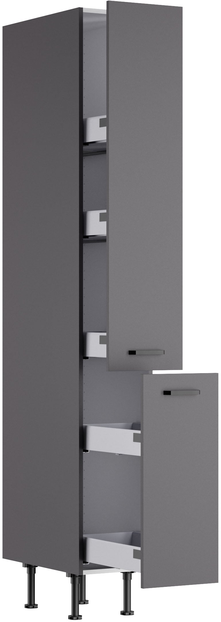 KOCHSTATION Apothekerschrank »KS-Paula« 30 cm breit, 211 cm hoch, mit 2 Auszügen, 5 Ablagen