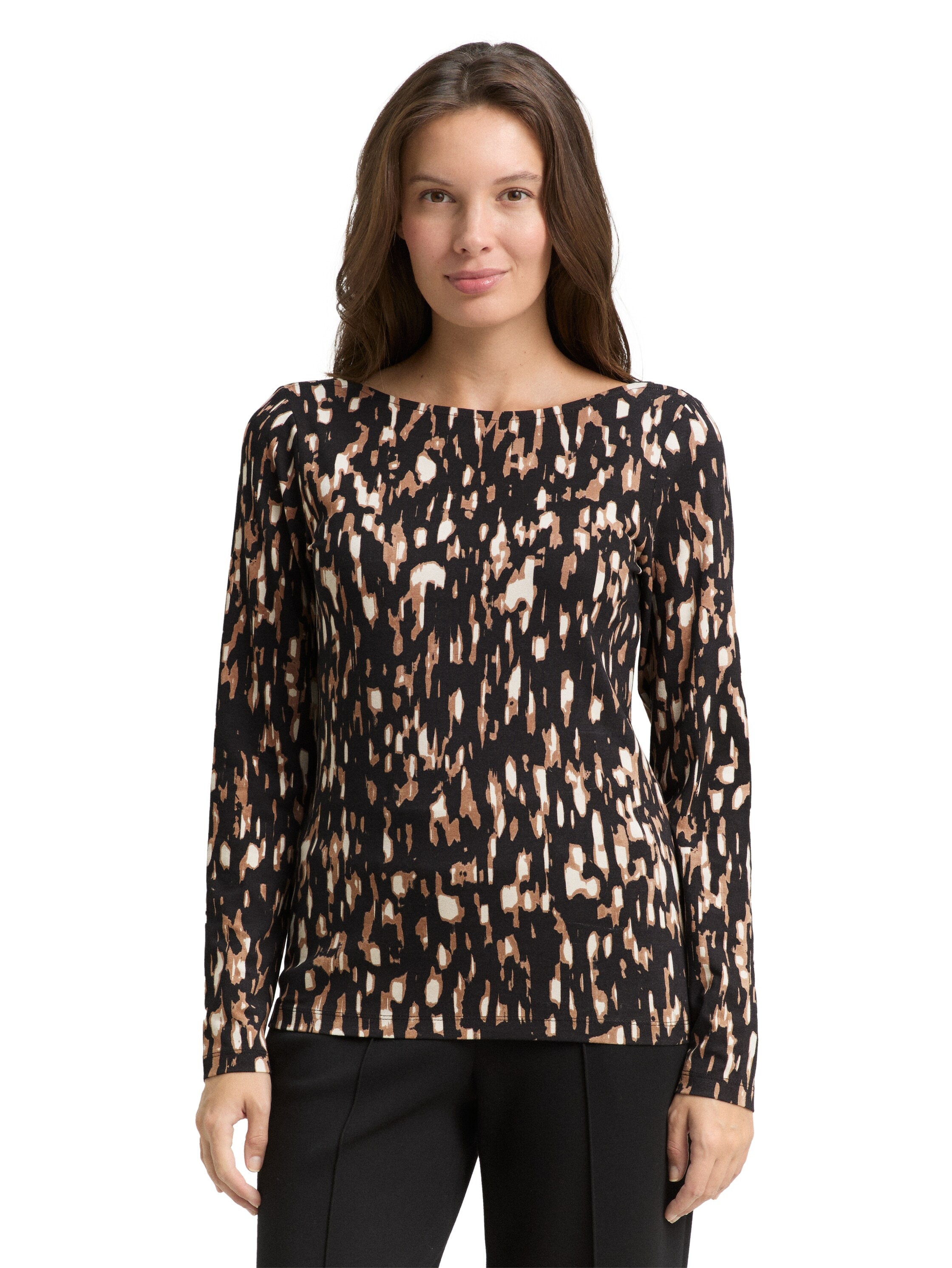 TOM TAILOR Langarmshirt, mit All-Over Print günstig online kaufen