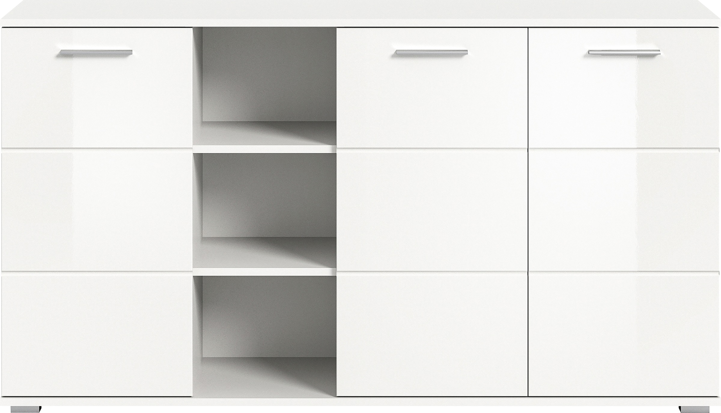 Home affaire Sideboard "Valge, Breite 150 cm, 3 Türen, 4 verstellbare Böden günstig online kaufen