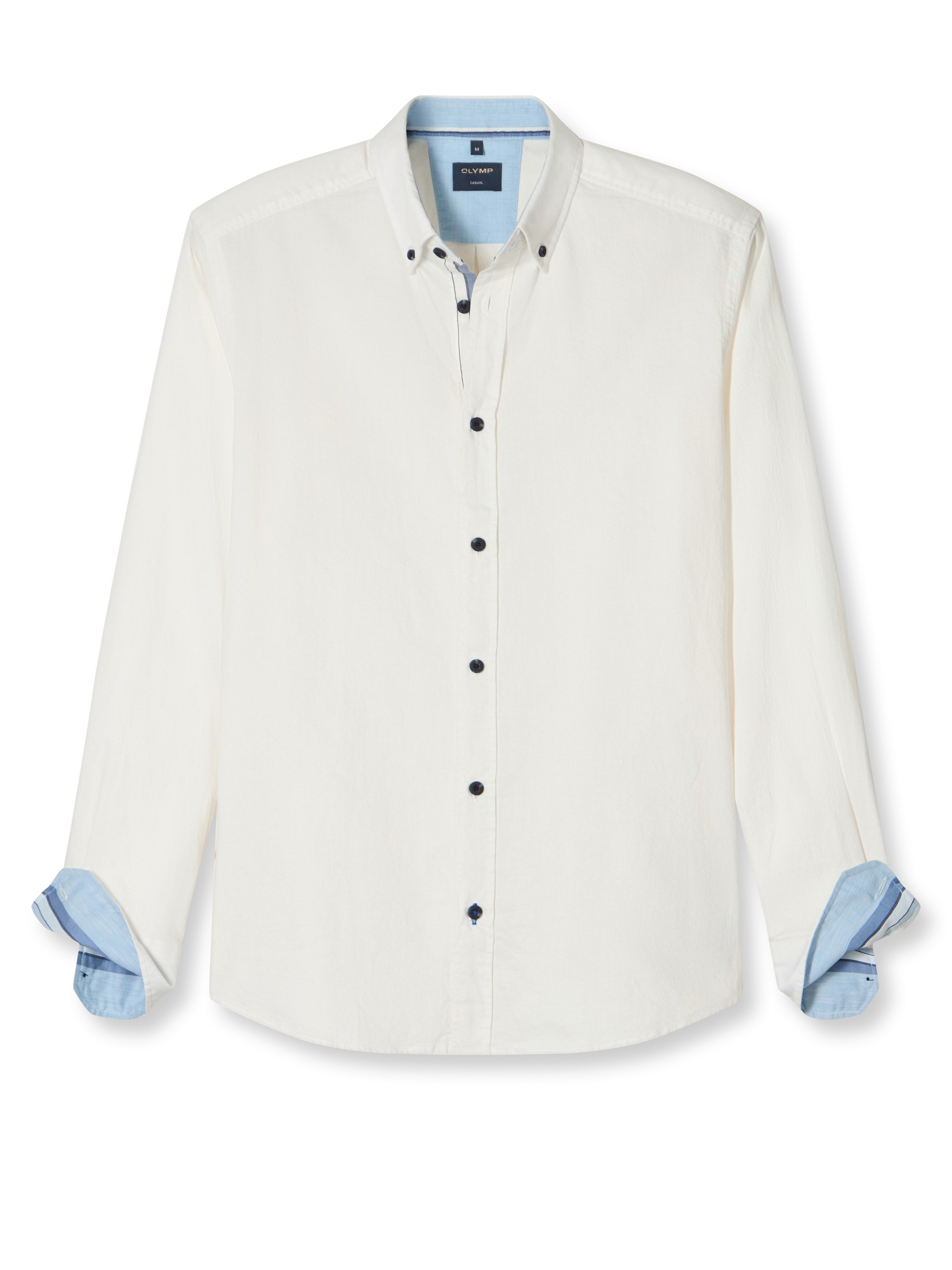 OLYMP Langarmhemd, Regular Fit, Businesshemd, Button-down-Kragen, Feincord