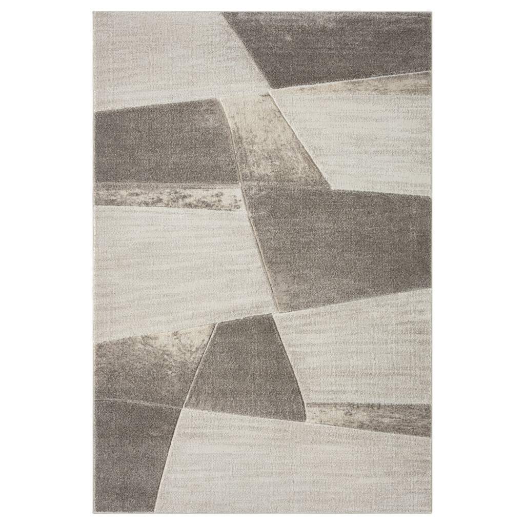 Teppich CARPET CITY "BONITO 9053", braun, B:120cm H:11mm L:170cm, Obermaterial: 100% Polypropylen, Teppiche, Teppich, Läufer, Flachflor, Hochtief-Muster/ 3D-Effekt, Geo-Muster, Wohnzimmer 2