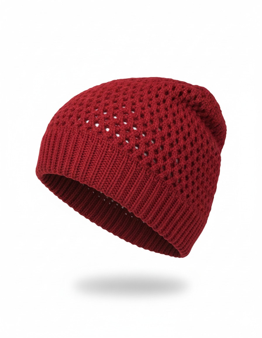 styleBREAKER Strickmütze "Strick Beanie Mütze mit Loch Muster" 1 Stk. günstig online kaufen