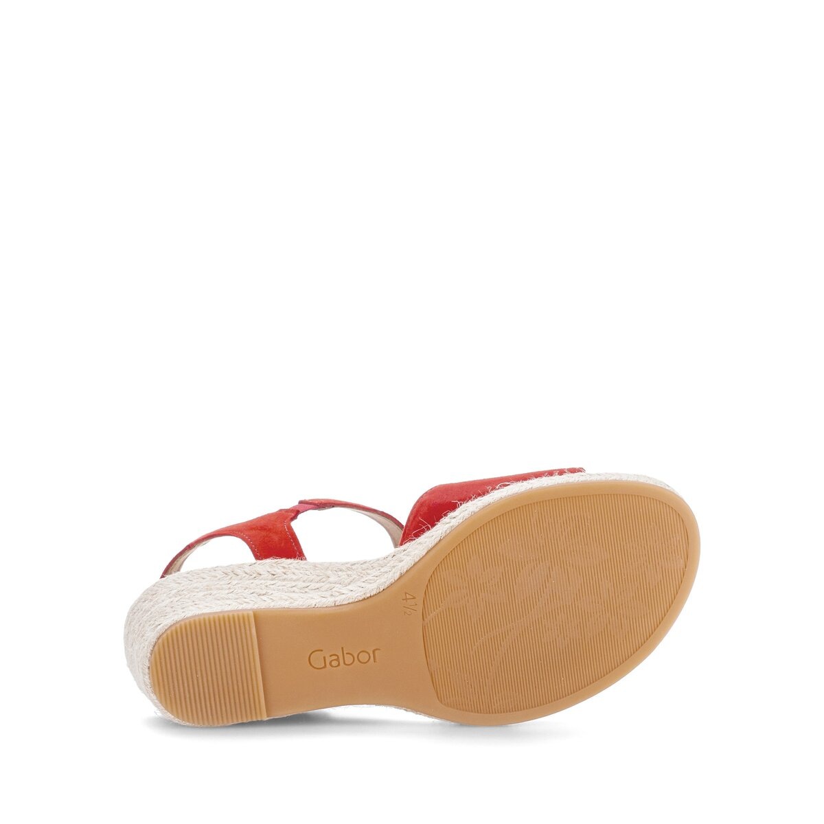 Keilsandalette GABOR "Keilsandalette", Damen, Gr. 44, rot, Schuhe 3