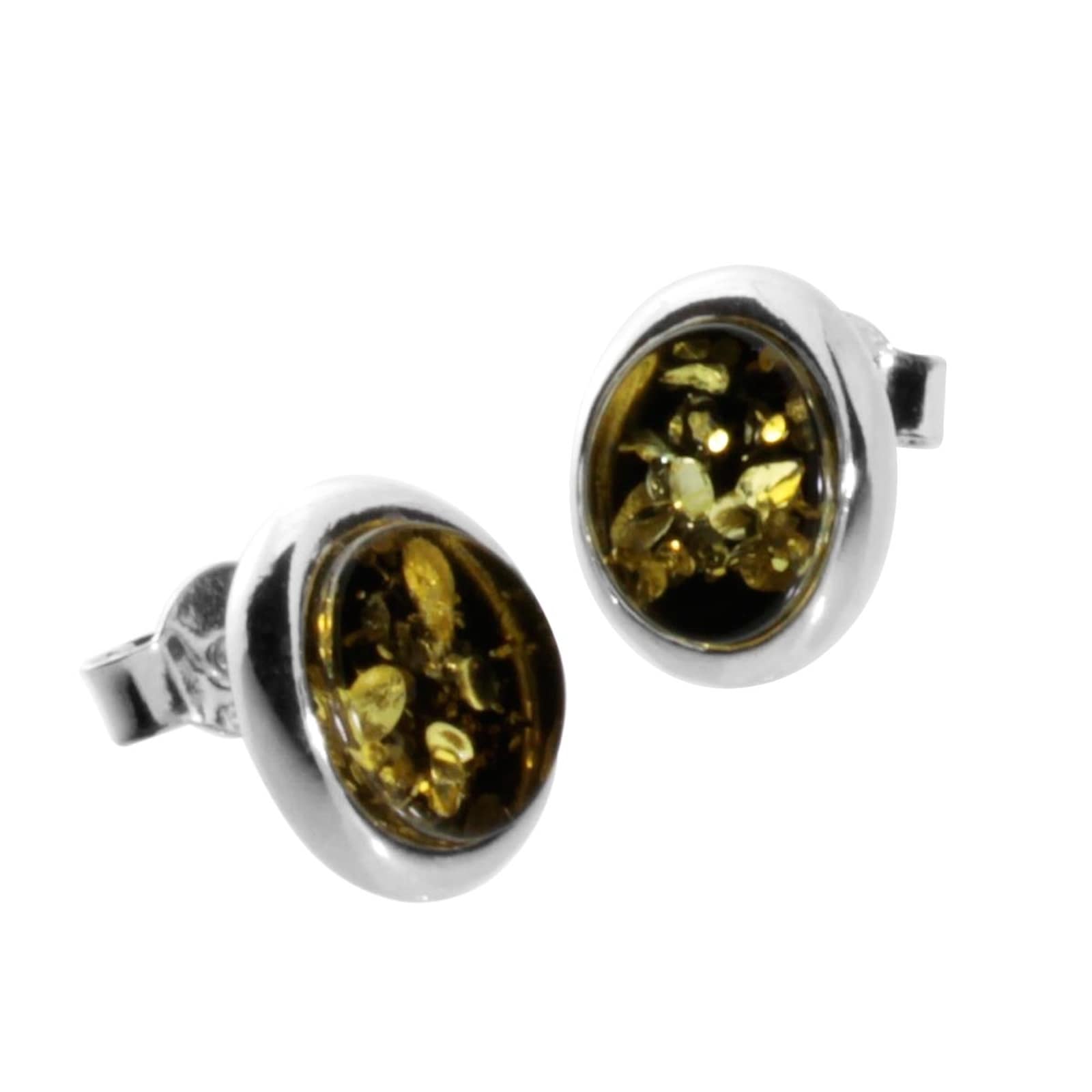 Paar Ohrstecker OSTSEE-SCHMUCK "- Helli - Silber 925/000 - Bernstein" Gr. 12, silber (silber 925, silberfarben, weiß), Ohrringe, Damen, Silber 925 (Sterlingsilber)