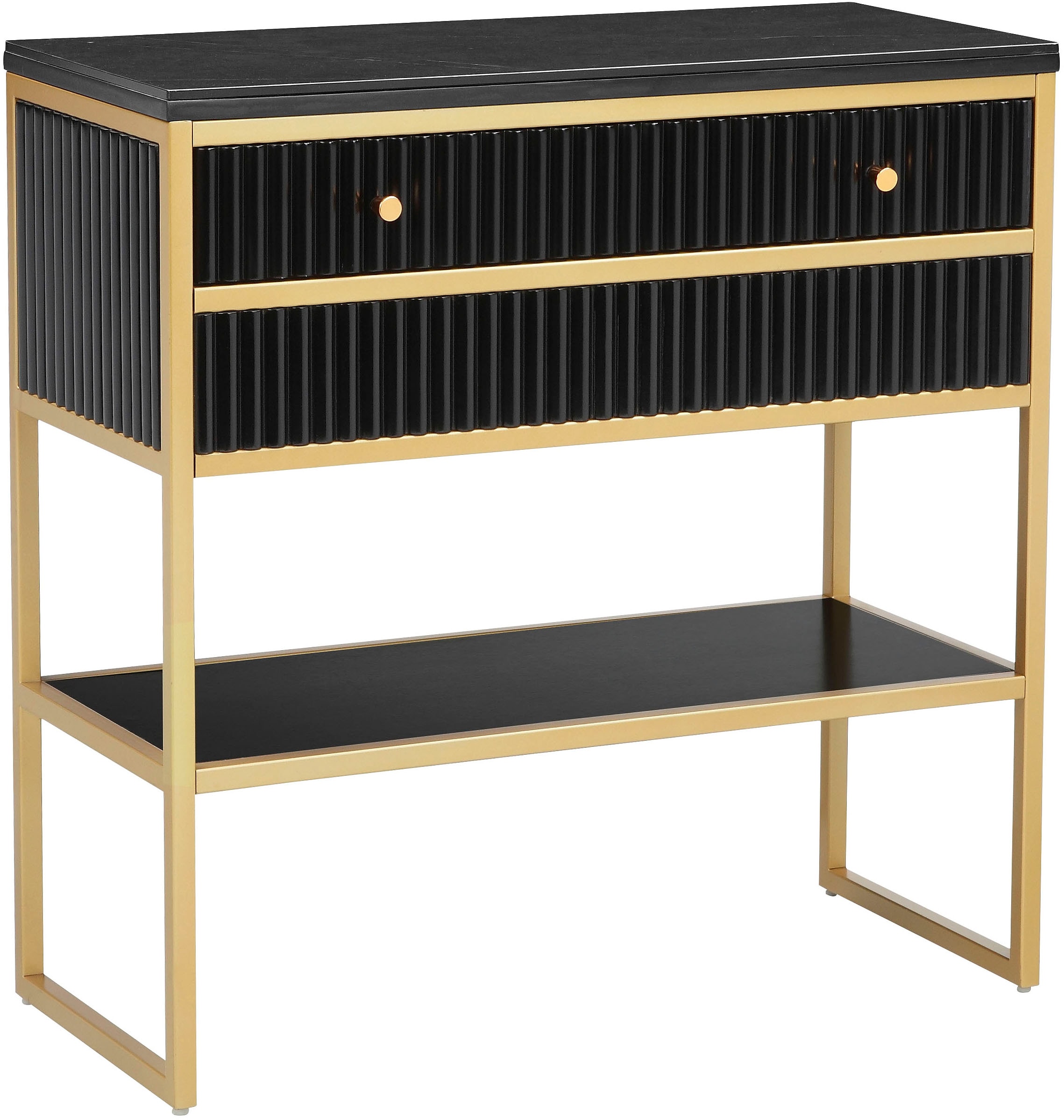 Leonique Sideboard "Fleuriss" Keramikplatte, goldenes Gestell, FSC-zertifiz günstig online kaufen