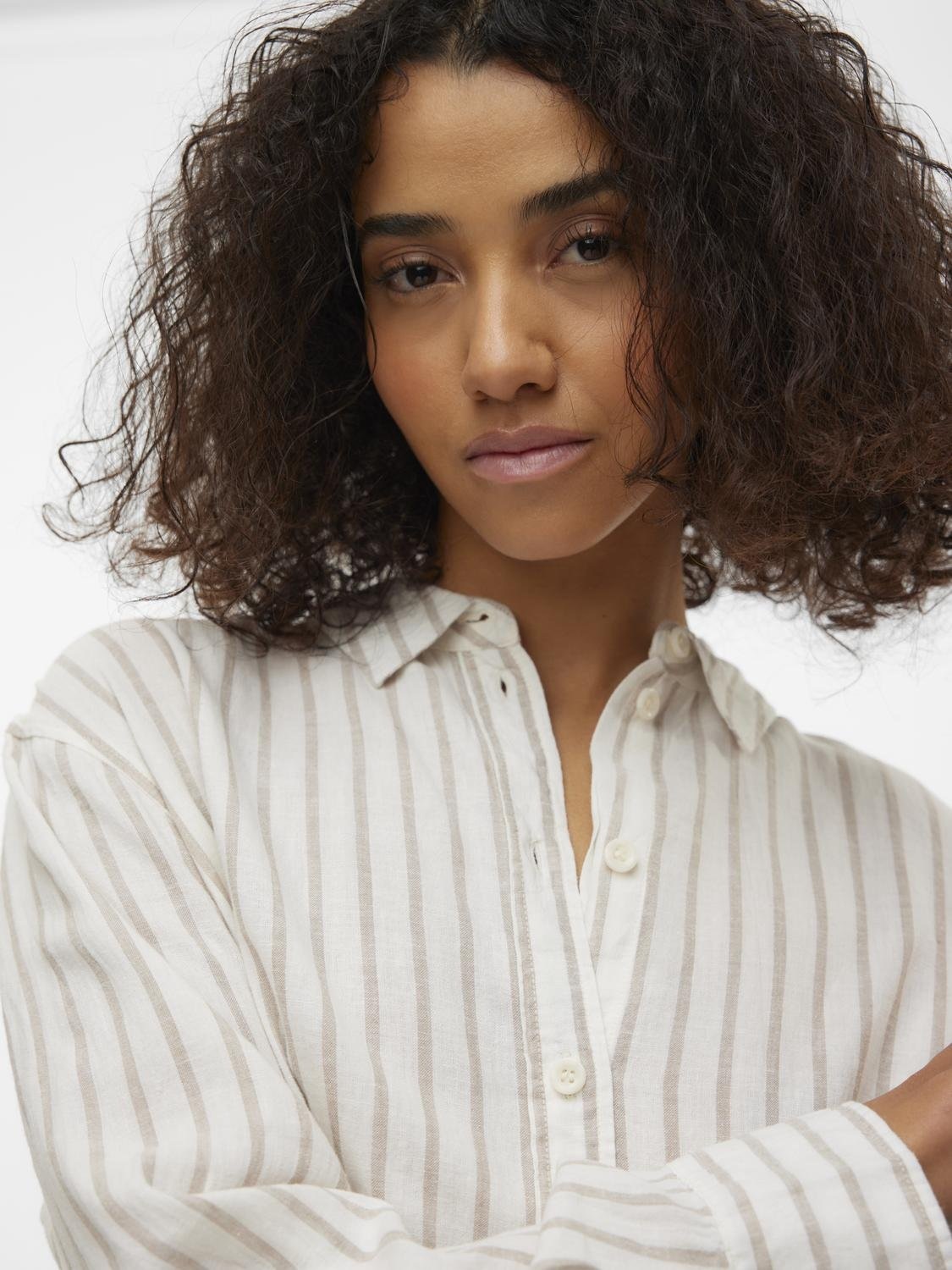 Vero Moda "VMLINN LINEN LS SHIRT WVN NOOS" hochwertige Qaulität mit Leinen günstig online kaufen