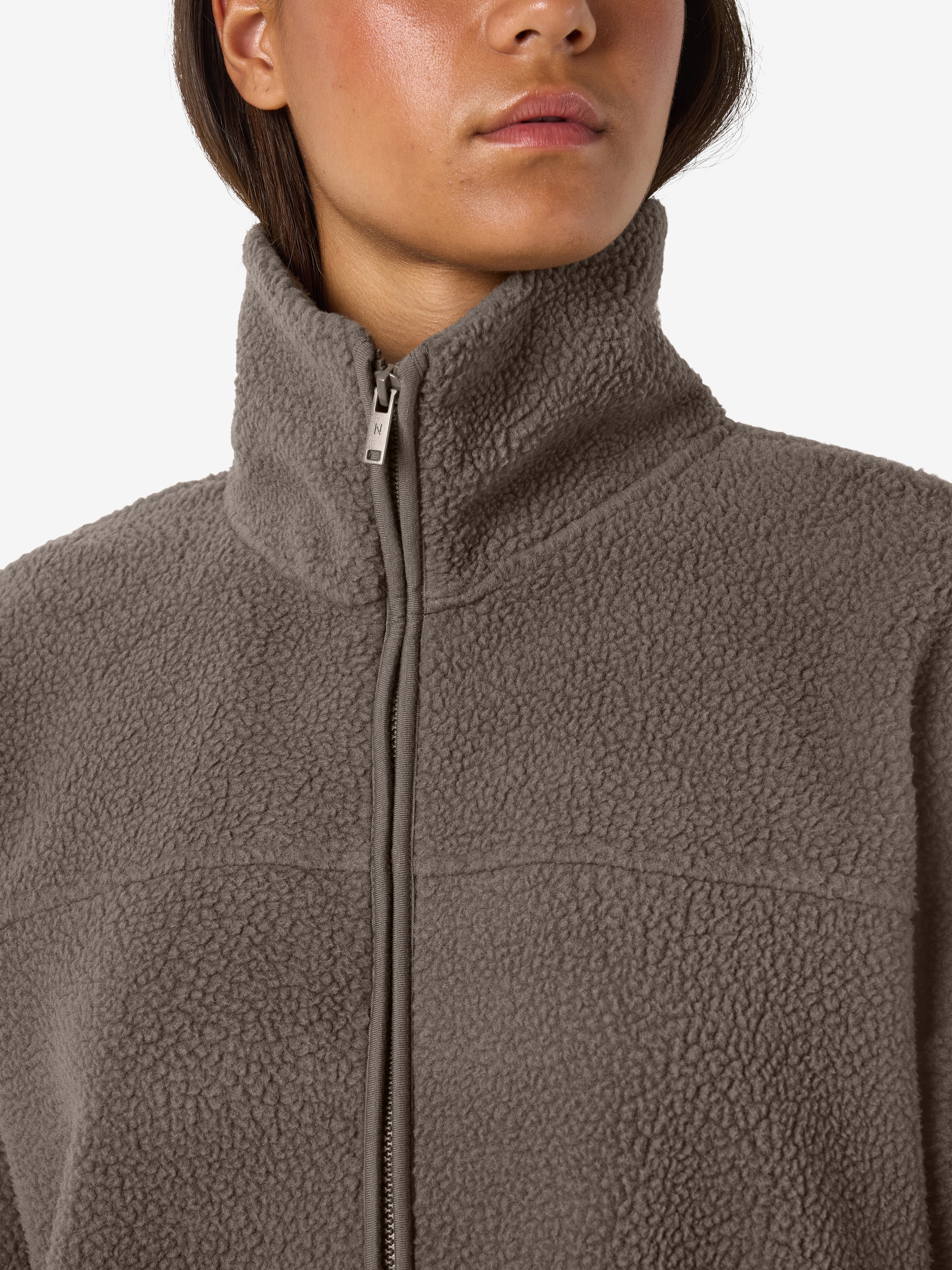 Thumbnail - Noisy may Fleecejacke "NMCOZY L/S ZIP SWEATER JRS NOOS" Polyester, relaxed fit