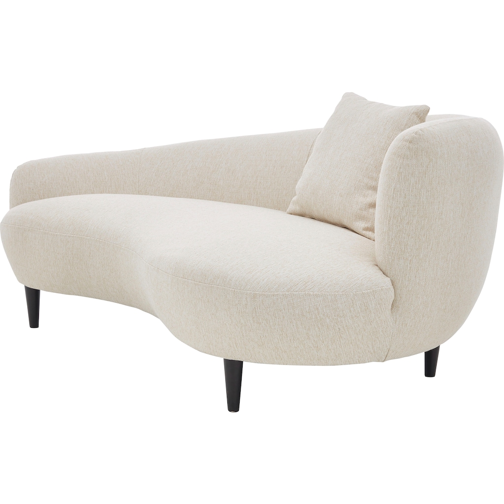 ATLANTIC home collection Chaiselongue »Olivia«, Nierenform-Sofa mit Zierkissen