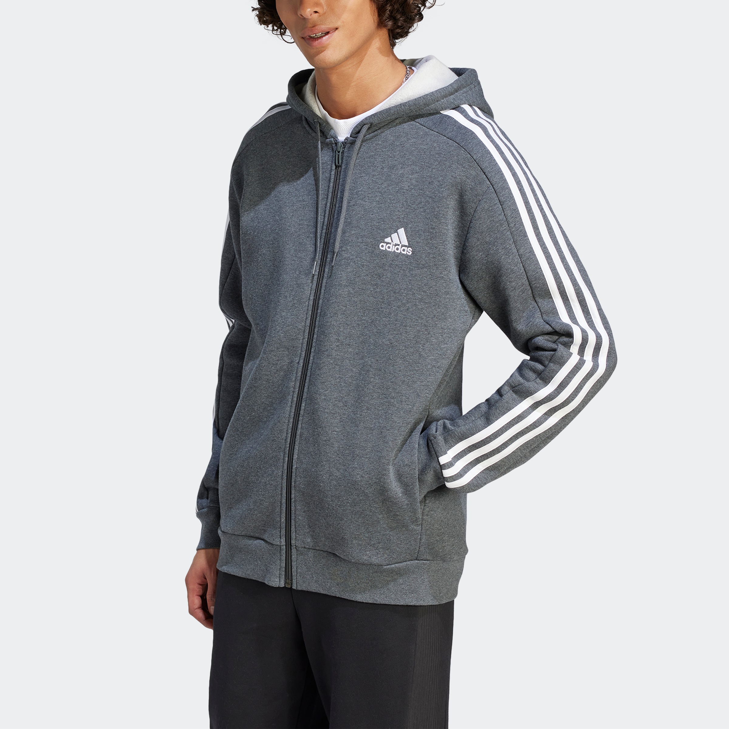 adidas Sportswear Kapuzensweatjacke "ESSENTIALS 3STREIFEN KAPUZENJACKE", an günstig online kaufen