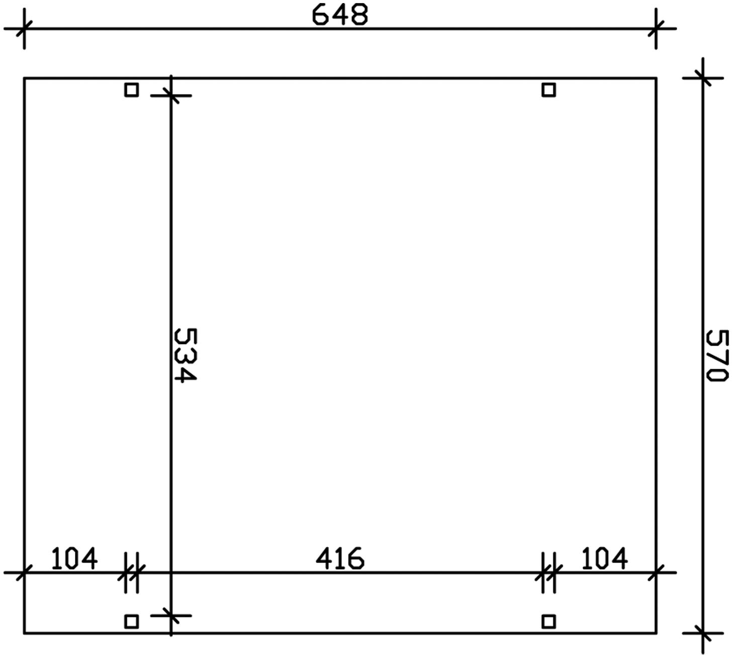 Skanholz Doppelcarport »Westerwald« Massivholz 534 cm Anthrazit