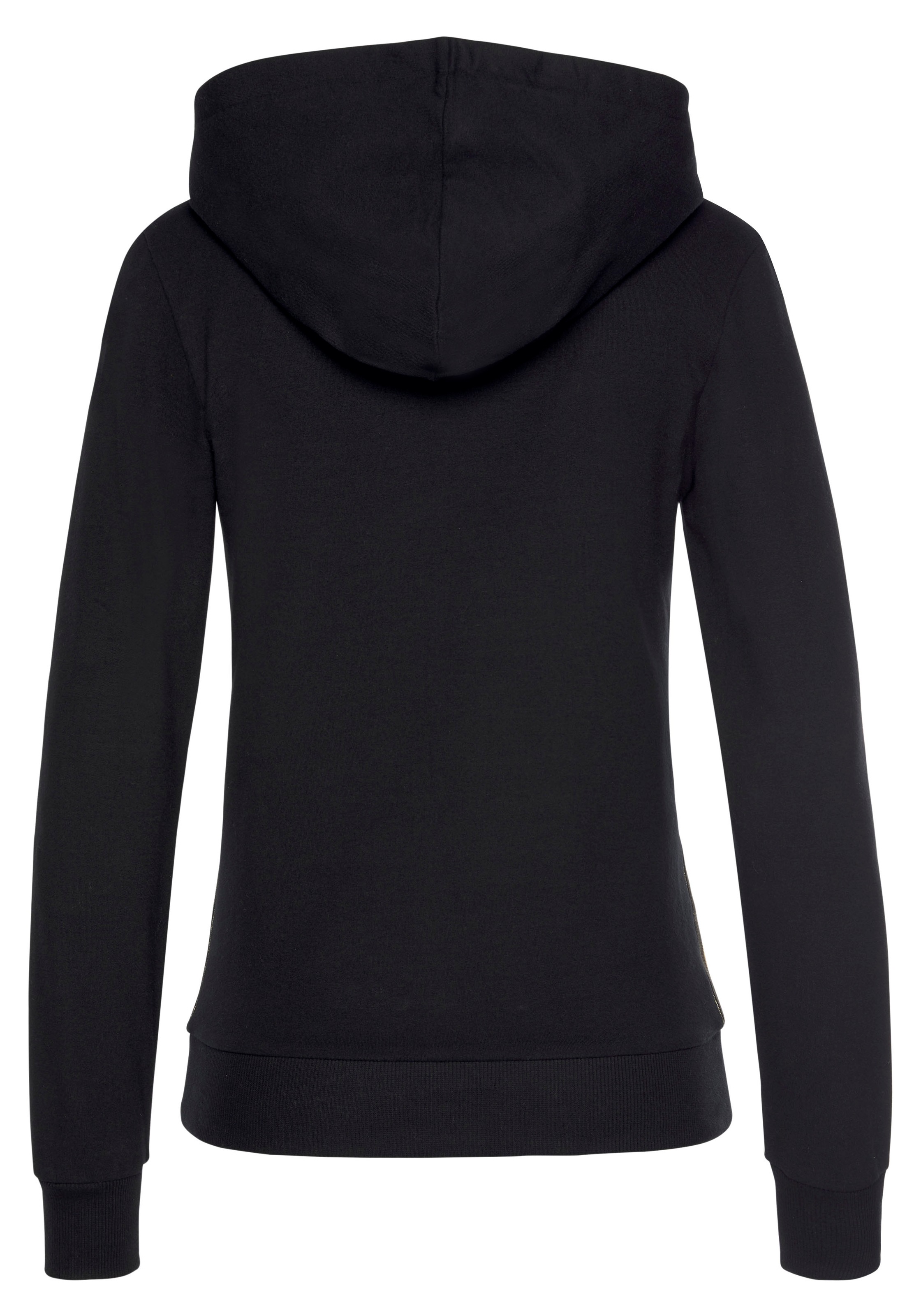 Bench. Loungewear Kapuzensweatjacke, mit Glitzer Streifen, Loungeanzug