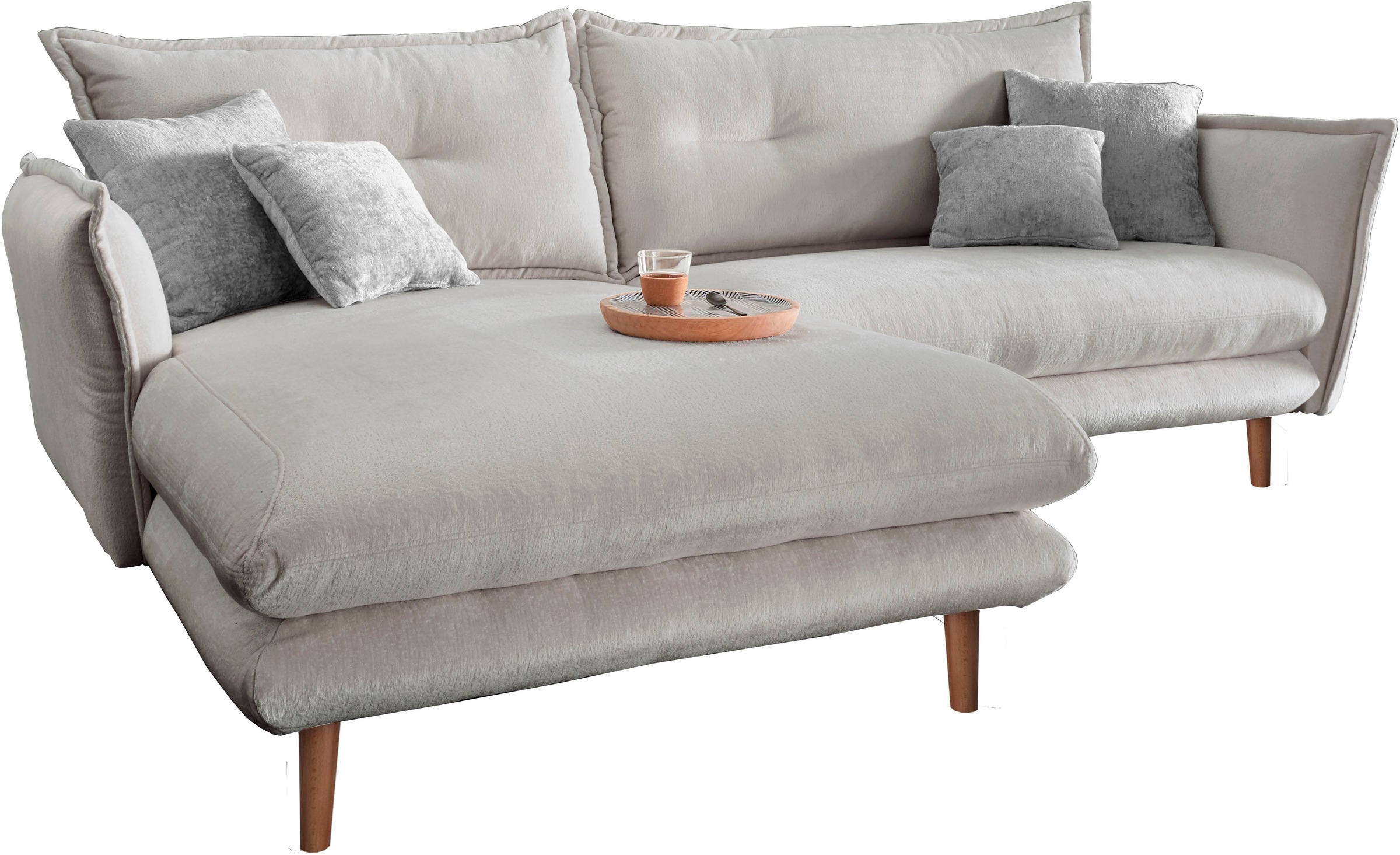 INOSIGN Ecksofa "Lazio modern und bequem, schmale Armlehnen, tolle Detailve günstig online kaufen